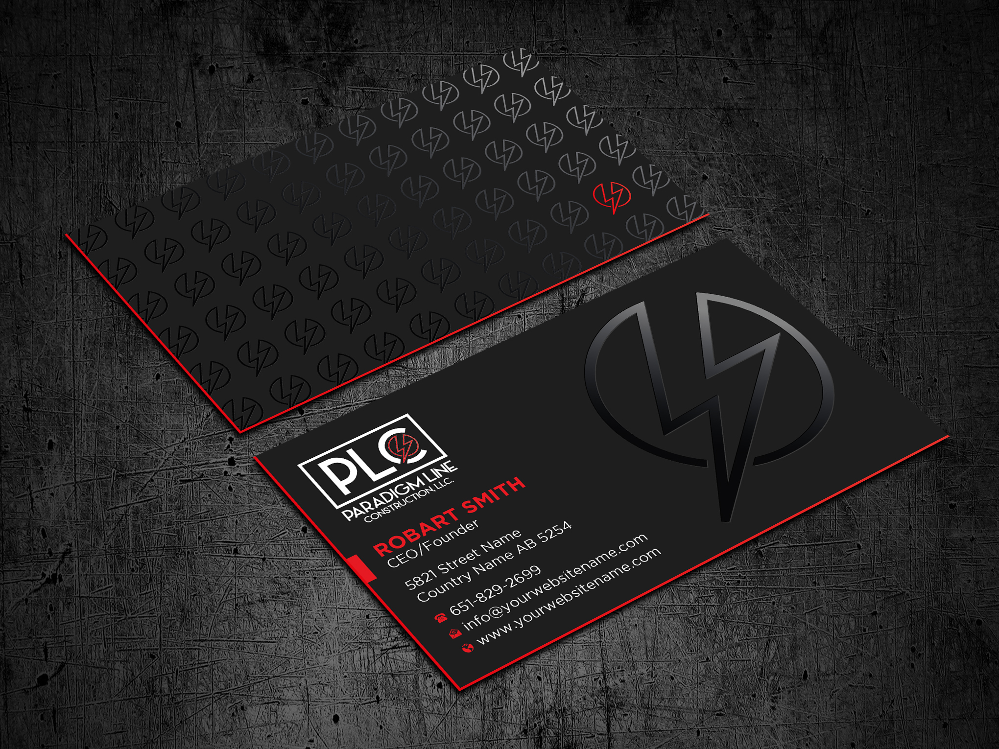 Design de Carte de Visite par Uttom 2 pour PARADIGM LINE CONSTRUCTION LLC | Design #32790321