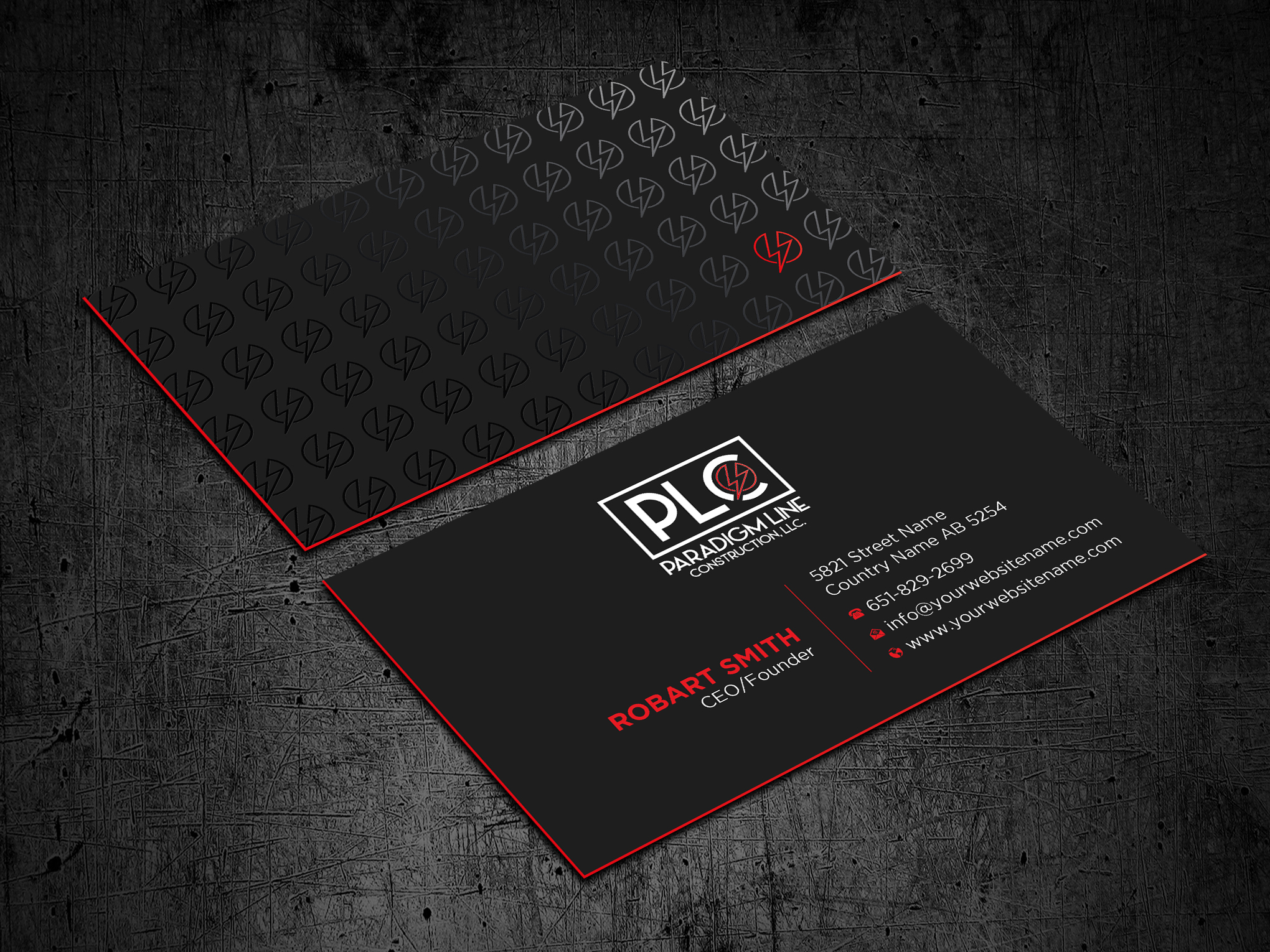 Design de Carte de Visite par Uttom 2 pour PARADIGM LINE CONSTRUCTION LLC | Design #32790328