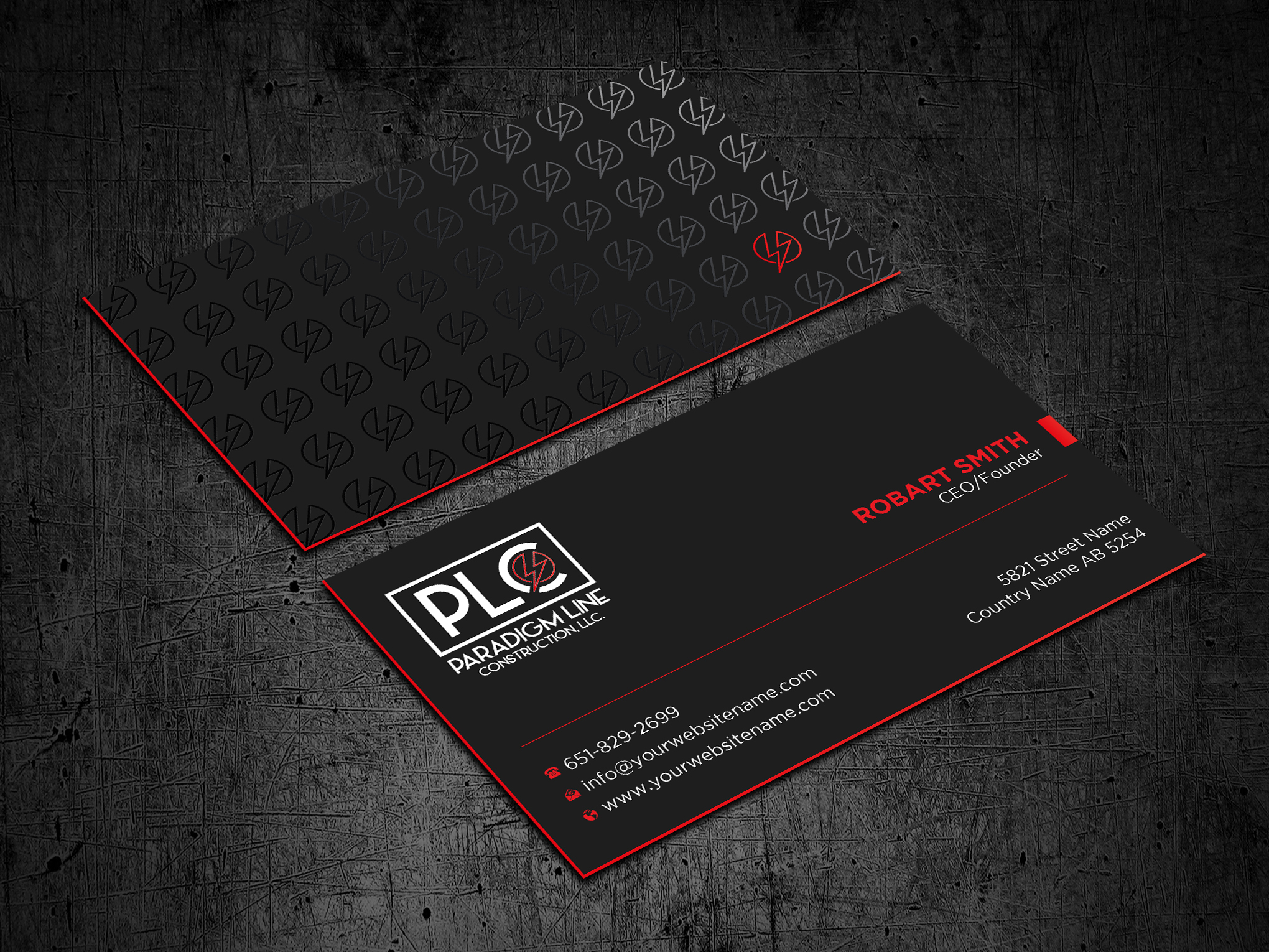 Design de Carte de Visite par Uttom 2 pour PARADIGM LINE CONSTRUCTION LLC | Design #32790329