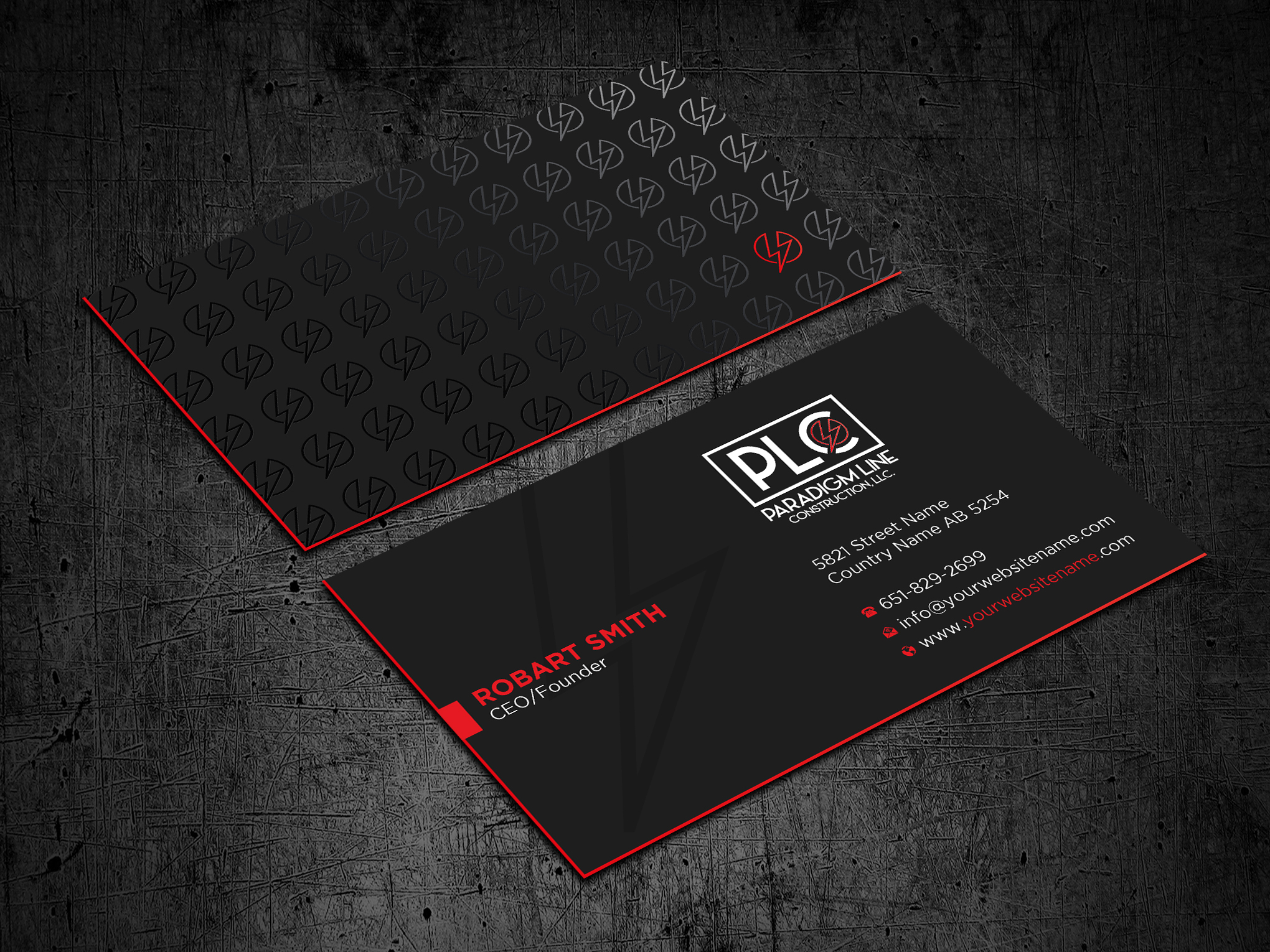 Design de Carte de Visite par Uttom 2 pour PARADIGM LINE CONSTRUCTION LLC | Design #32790330