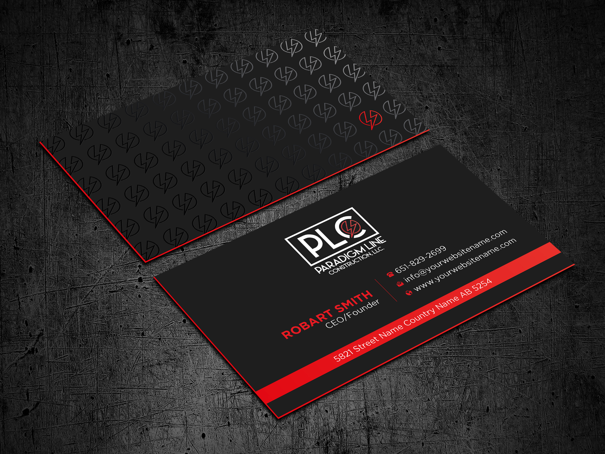 Business Card Design by Uttom 2 for PARADIGM LINE CONSTRUCTION LLC | Design #32790332