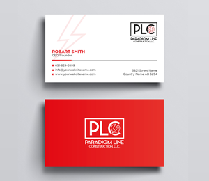 Design de Carte de Visite par Uttom 2 pour PARADIGM LINE CONSTRUCTION LLC | Design : #32790515