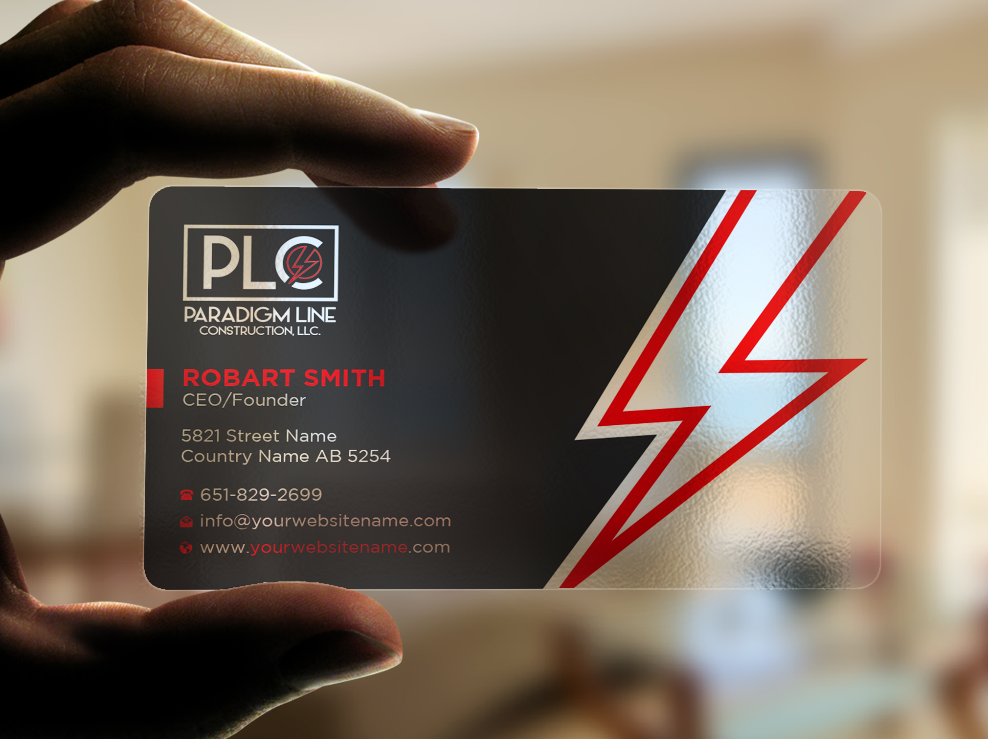 Design de Carte de Visite par Uttom 2 pour PARADIGM LINE CONSTRUCTION LLC | Design #32790529