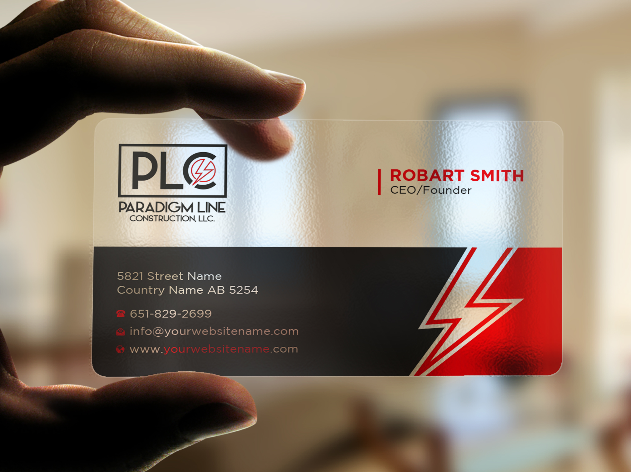 Design de Carte de Visite par Uttom 2 pour PARADIGM LINE CONSTRUCTION LLC | Design #32790530