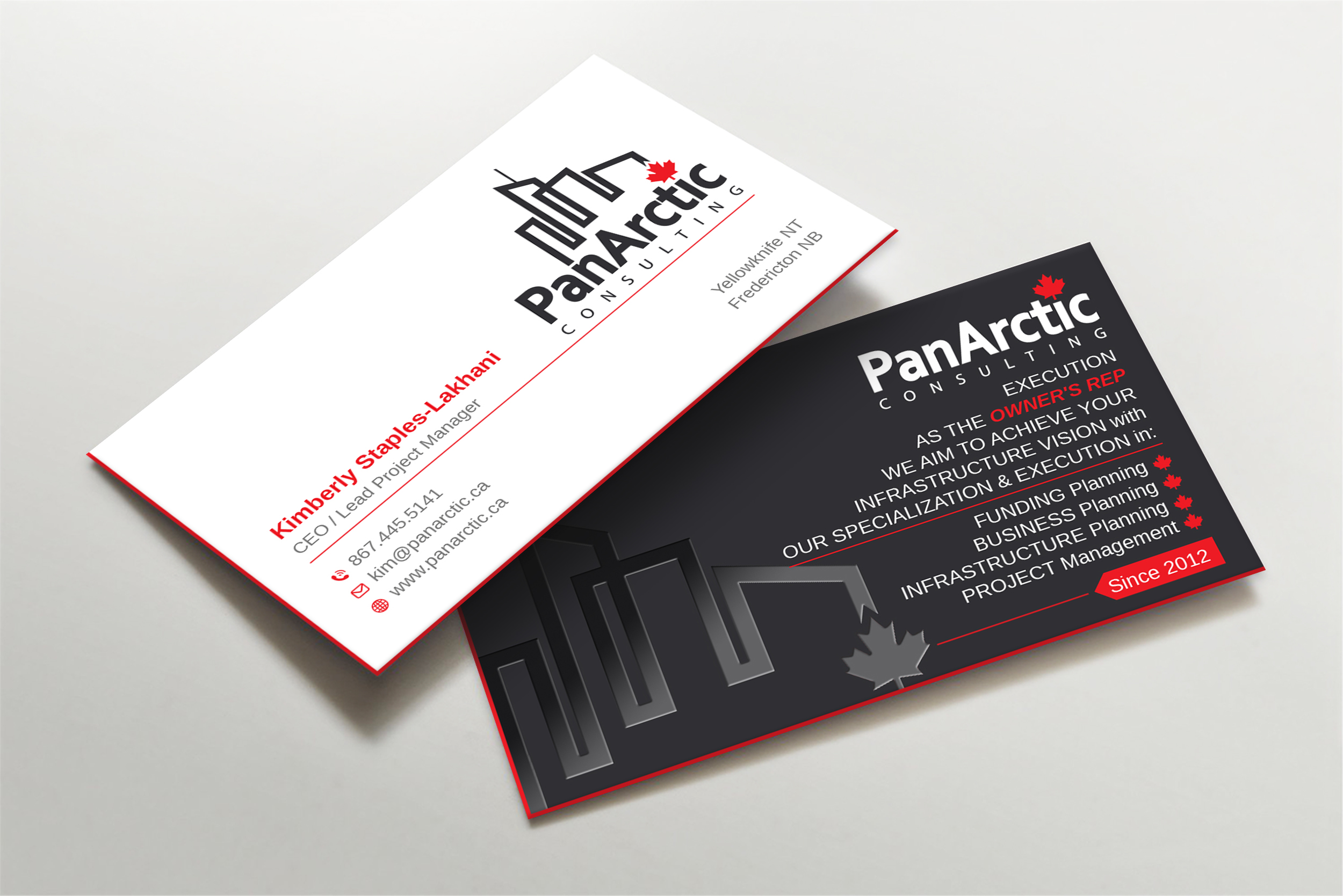 Business Card Design by LAXMI DESIGNHUB for PANARCTIC CONSULTING | Design #32812242