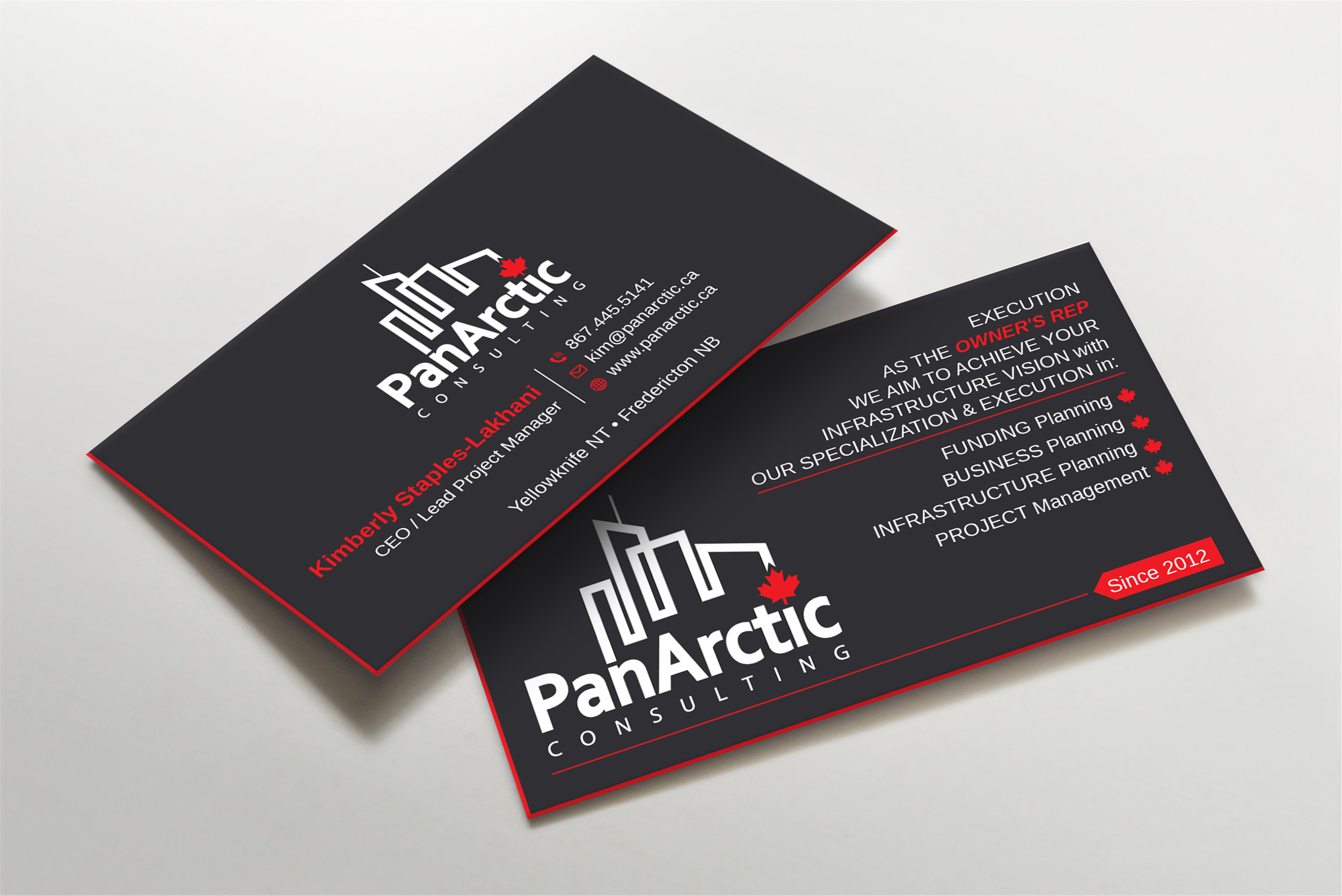 Business Card Design by LAXMI DESIGNHUB for PANARCTIC CONSULTING | Design #32812243