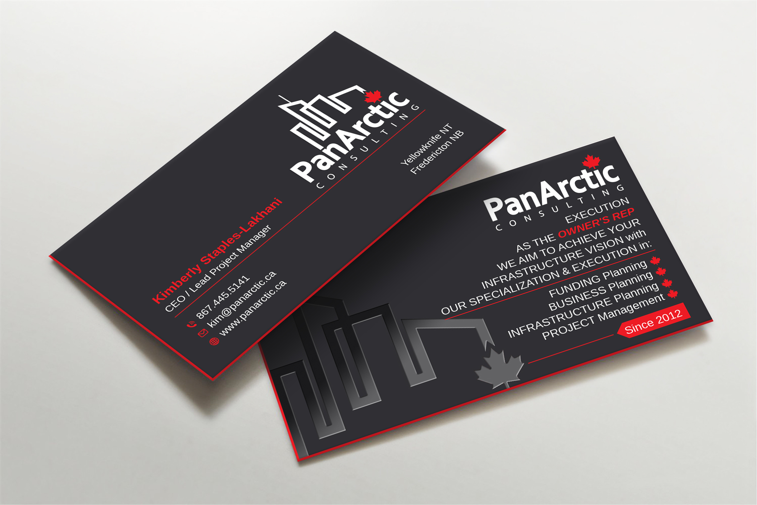 Business Card Design by LAXMI DESIGNHUB for PANARCTIC CONSULTING | Design #32812244