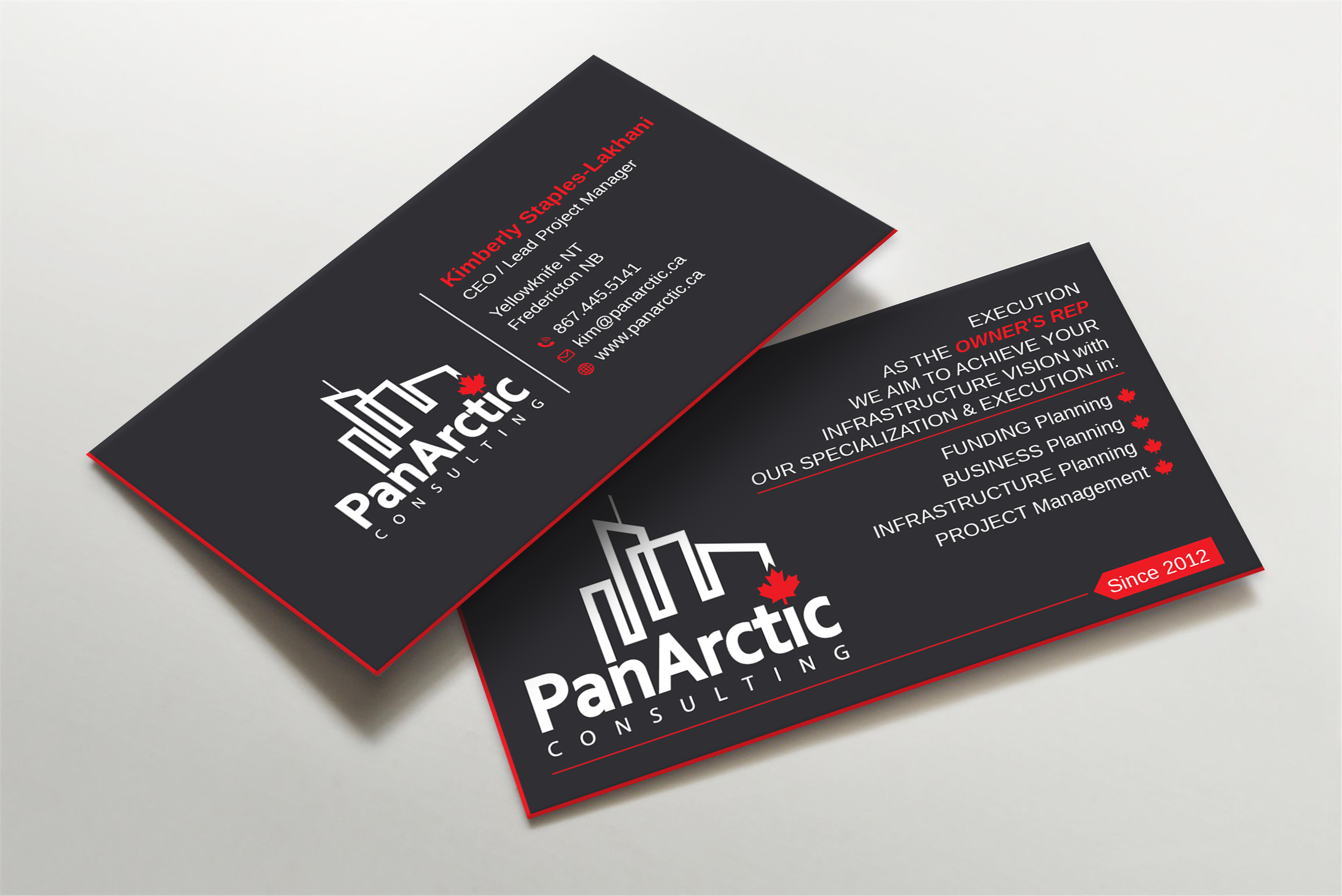 Business Card Design by LAXMI DESIGNHUB for PANARCTIC CONSULTING | Design #32812245