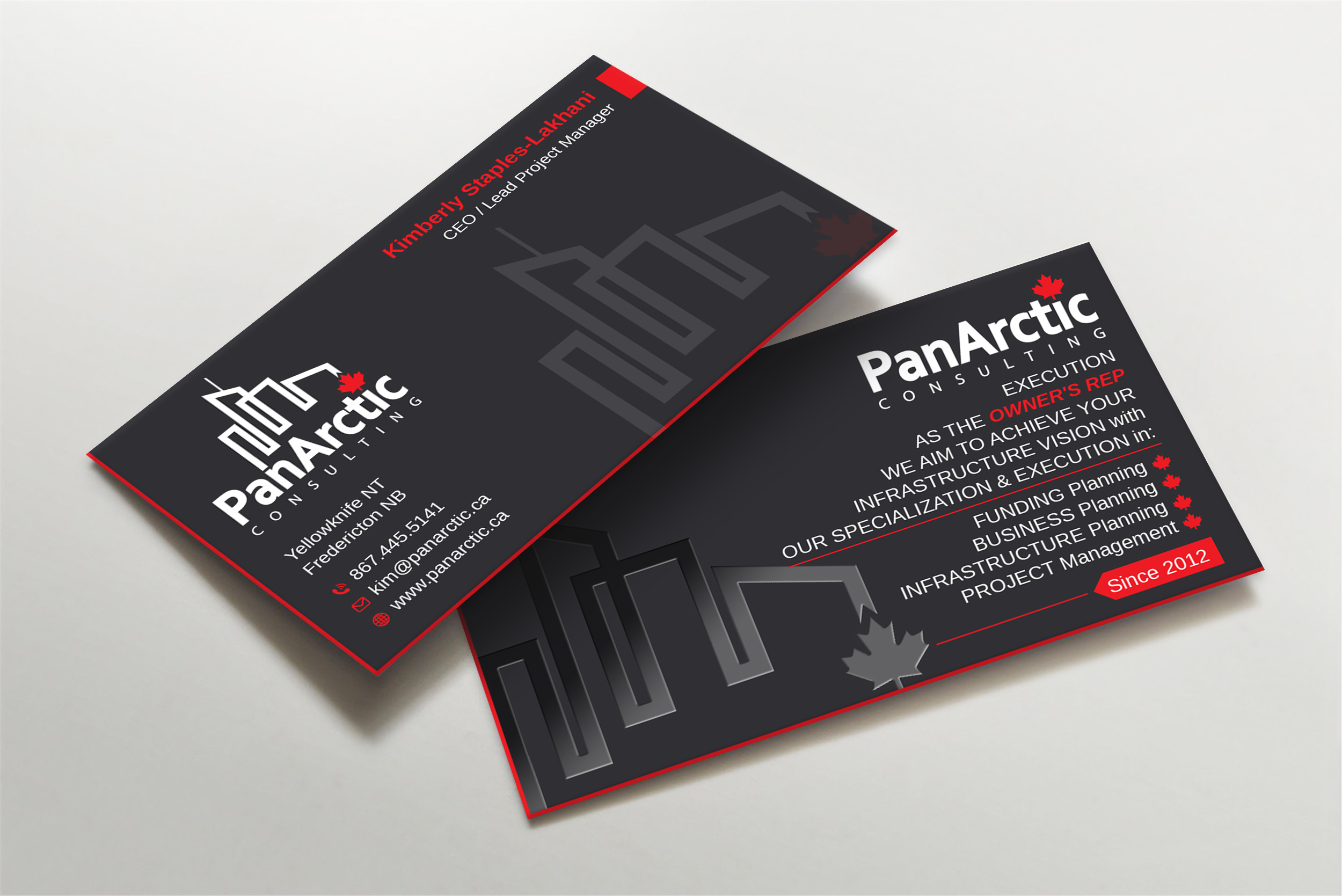 Business Card Design by LAXMI DESIGNHUB for PANARCTIC CONSULTING | Design #32812246