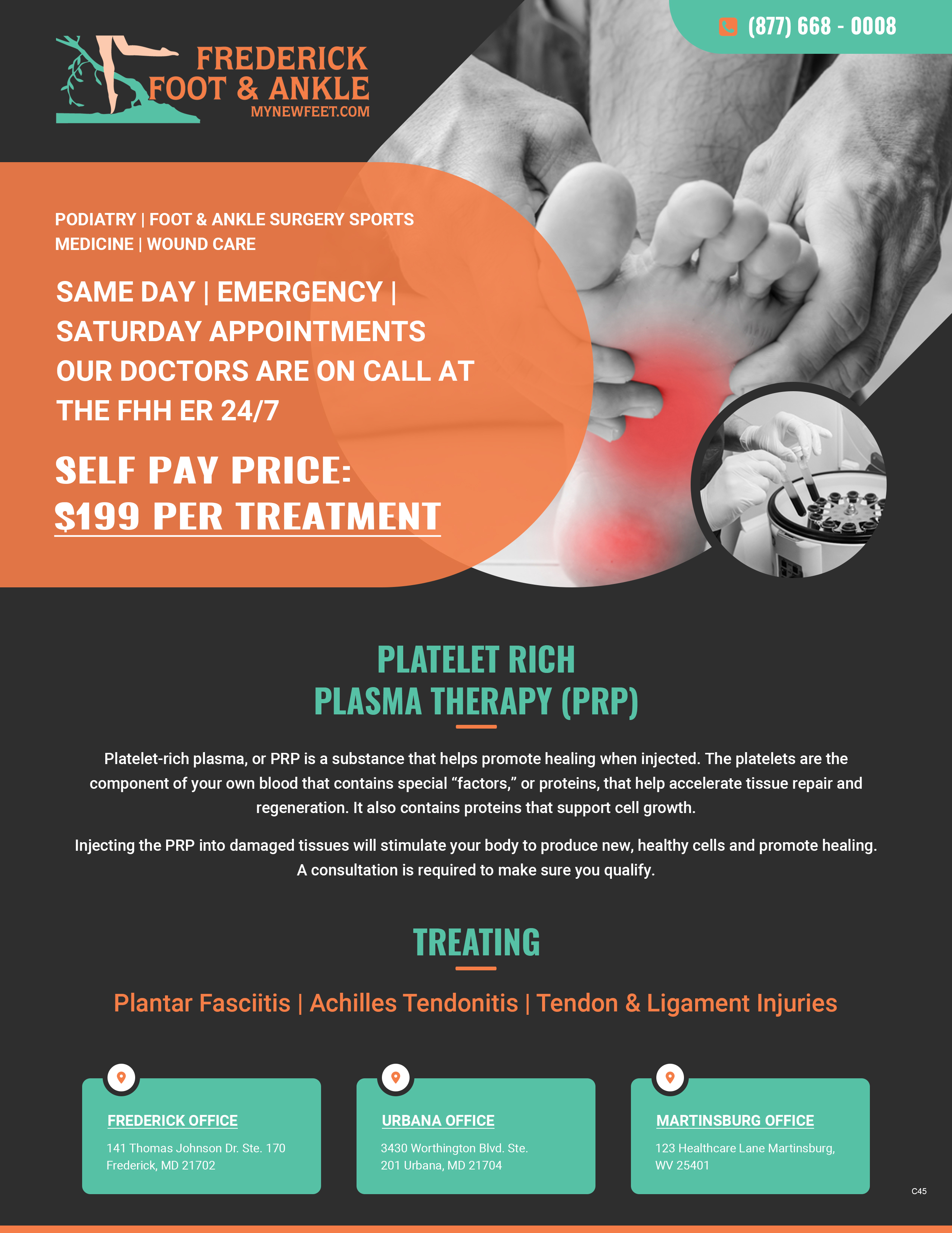 Flyer Design by pb for Frederick Foot & Ankle | Design #32802736
