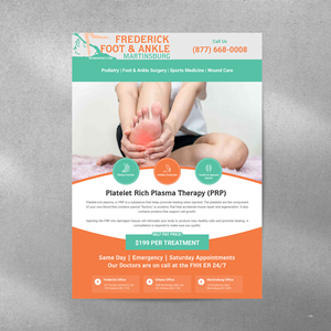 Flyer Design by pb for Frederick Foot & Ankle | Design: #32802737