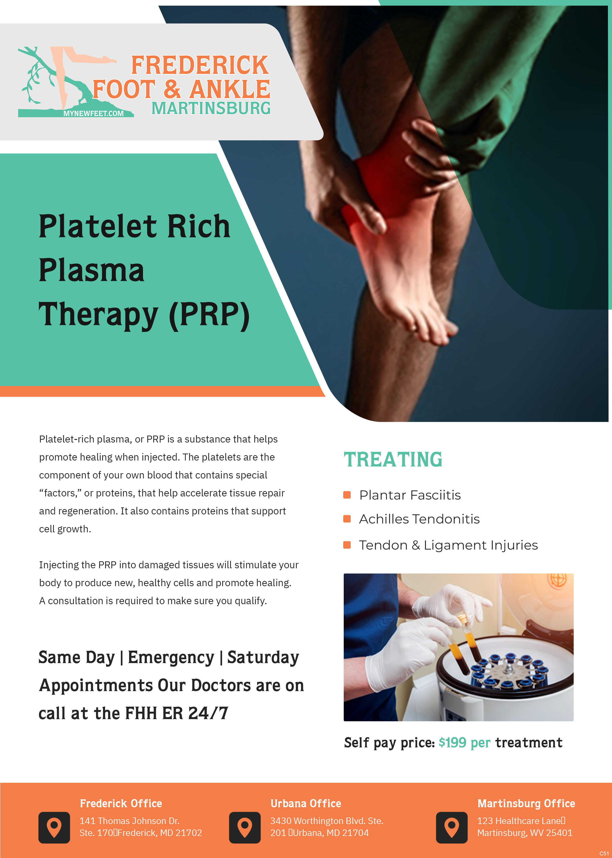 Diseño de Flyer por pb para Frederick Foot & Ankle | Diseño #32802742