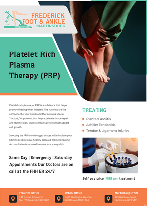 Flyer Design by pb for Frederick Foot & Ankle | Design: #32802742