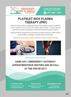 Flyer Design by pb for Frederick Foot & Ankle | Design: #32802743