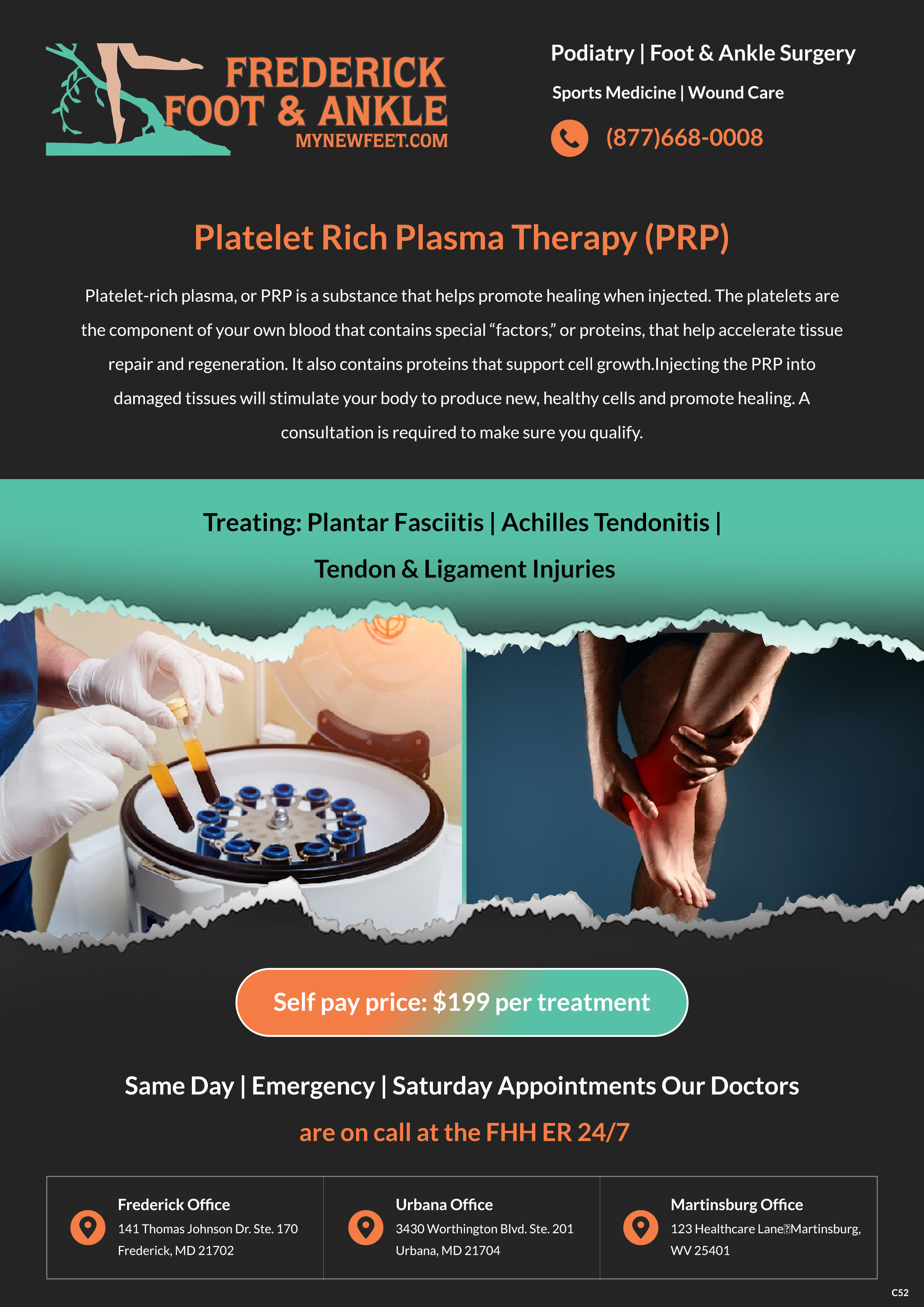 Flyer Design by pb for Frederick Foot & Ankle | Design #32802744