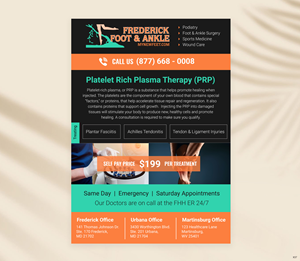 Flyer Design by pb for Frederick Foot & Ankle | Design: #32802748