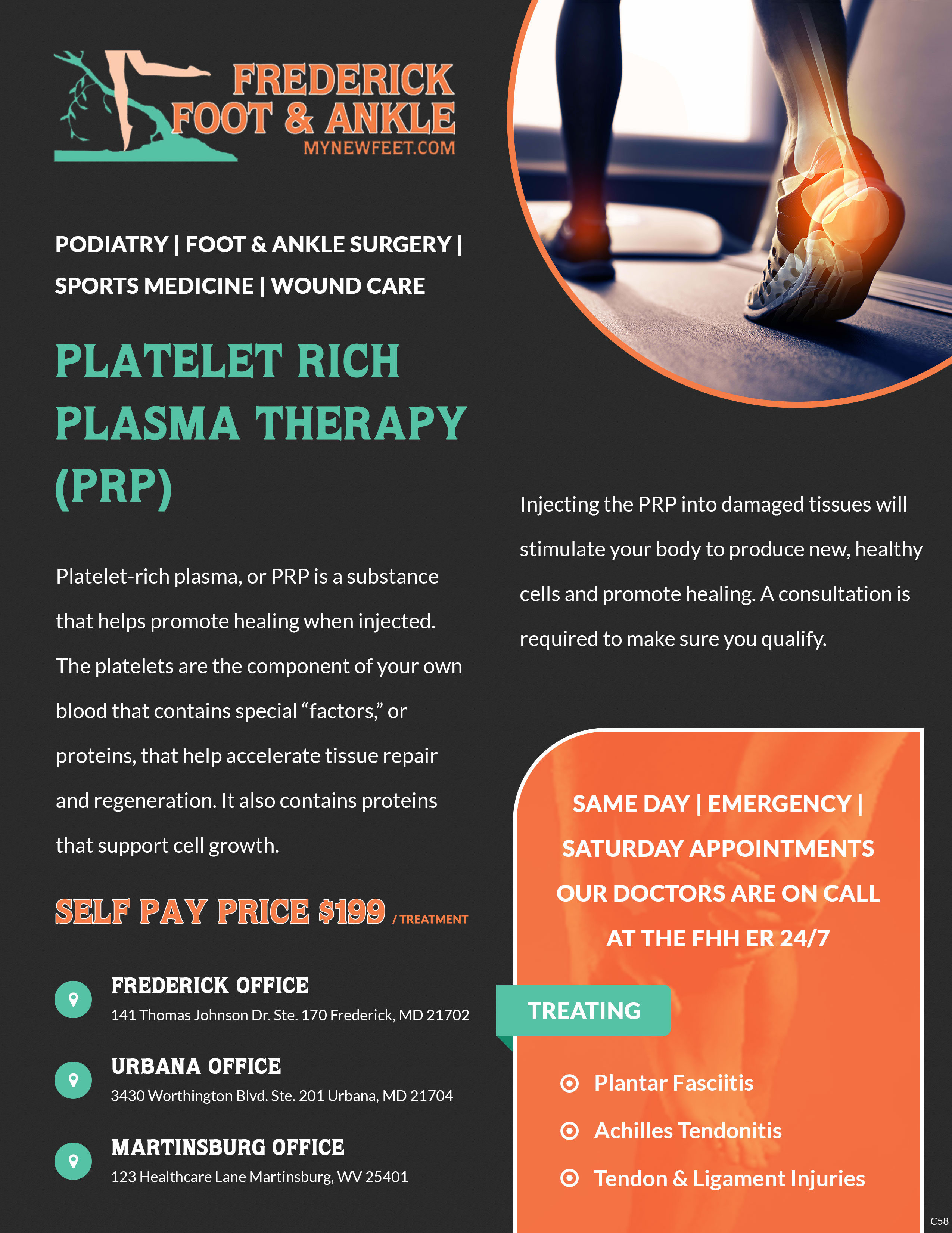 Diseño de Flyer por pb para Frederick Foot & Ankle | Diseño #32802749