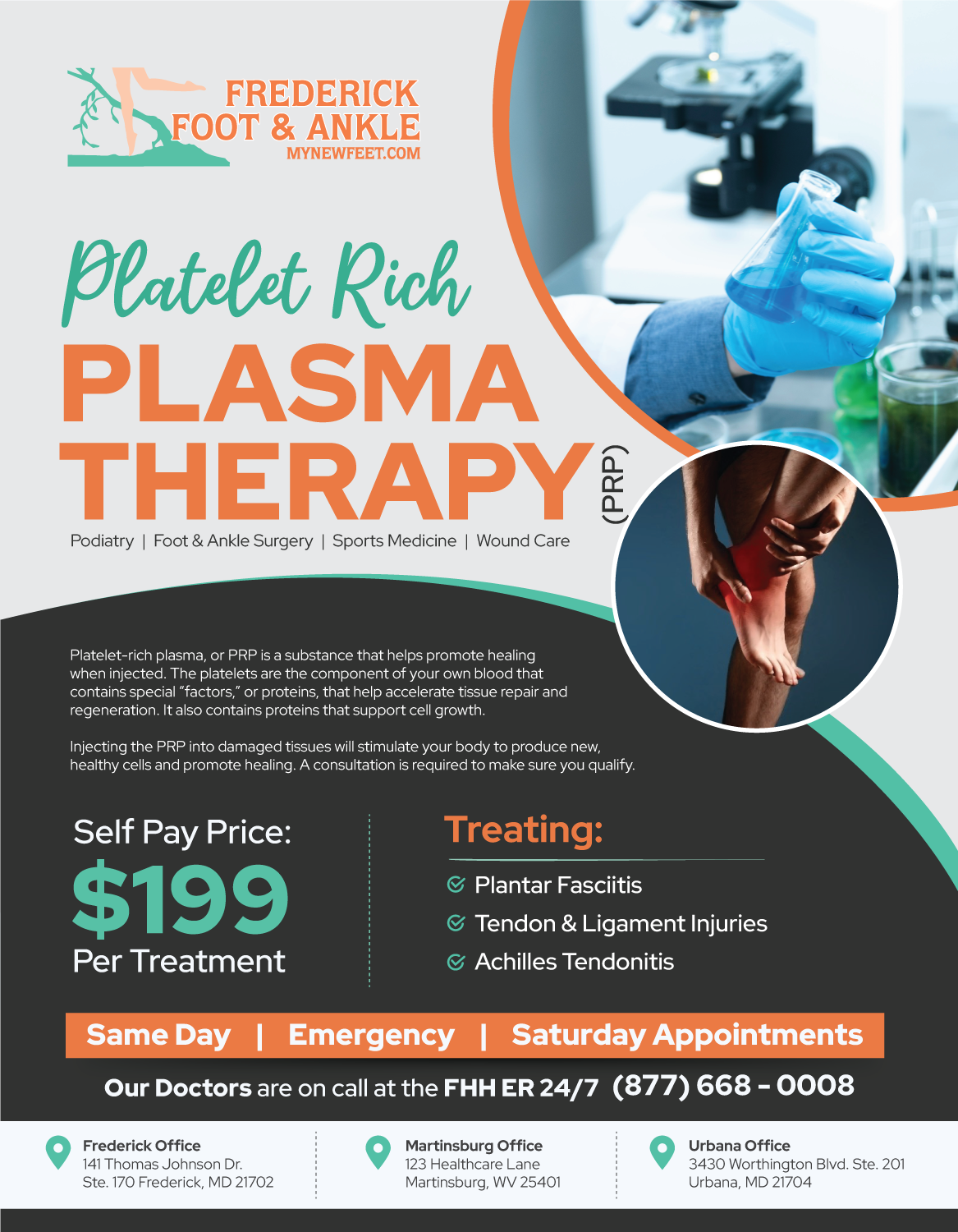 Flyer Design by JK18 for Frederick Foot & Ankle | Design #32798525