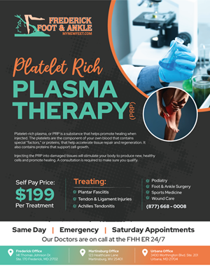 Flyer Design by JK18 for Frederick Foot & Ankle | Design: #32798526