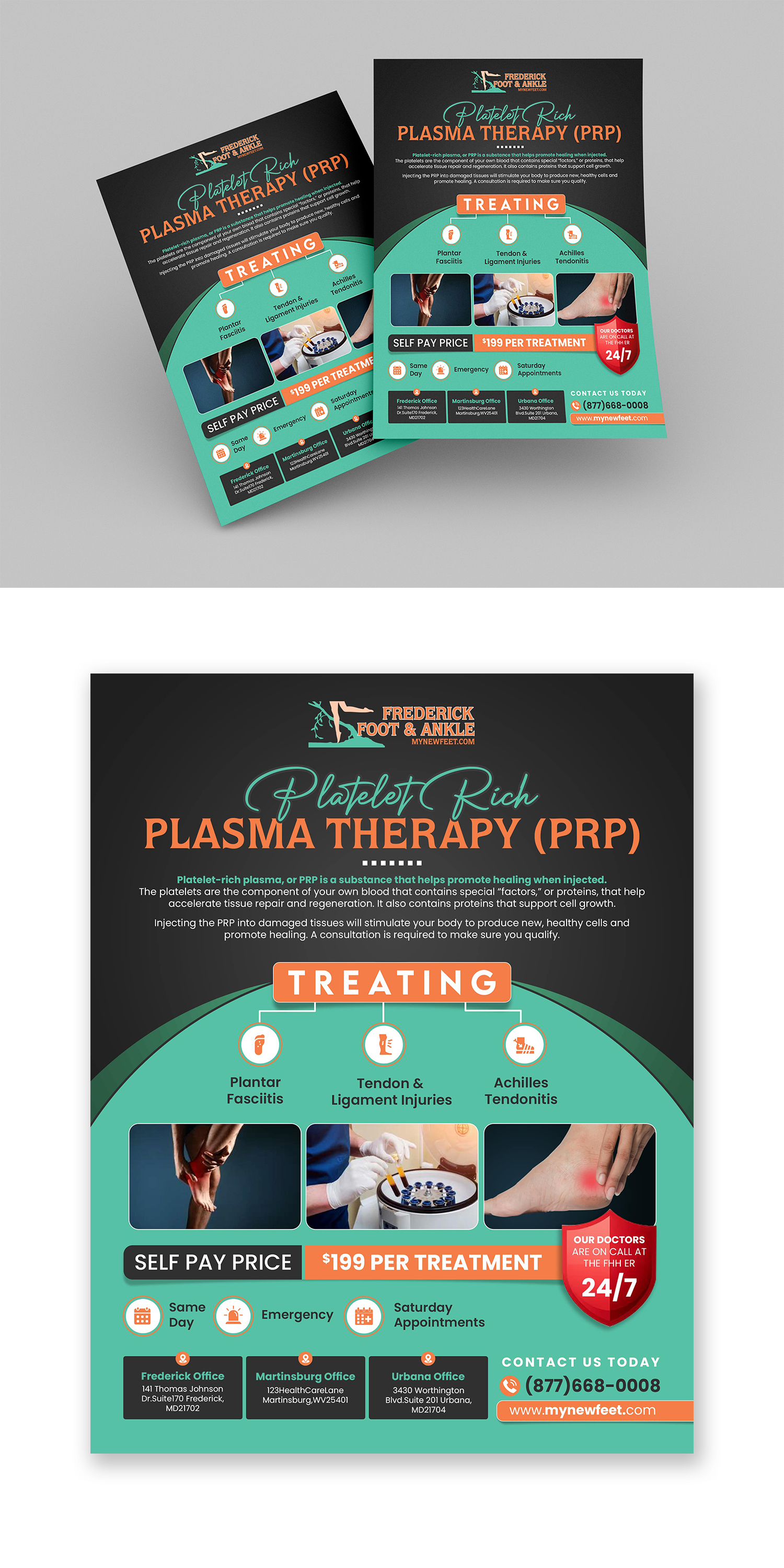 Flyer Design by debdesign for Frederick Foot & Ankle | Design #32798457