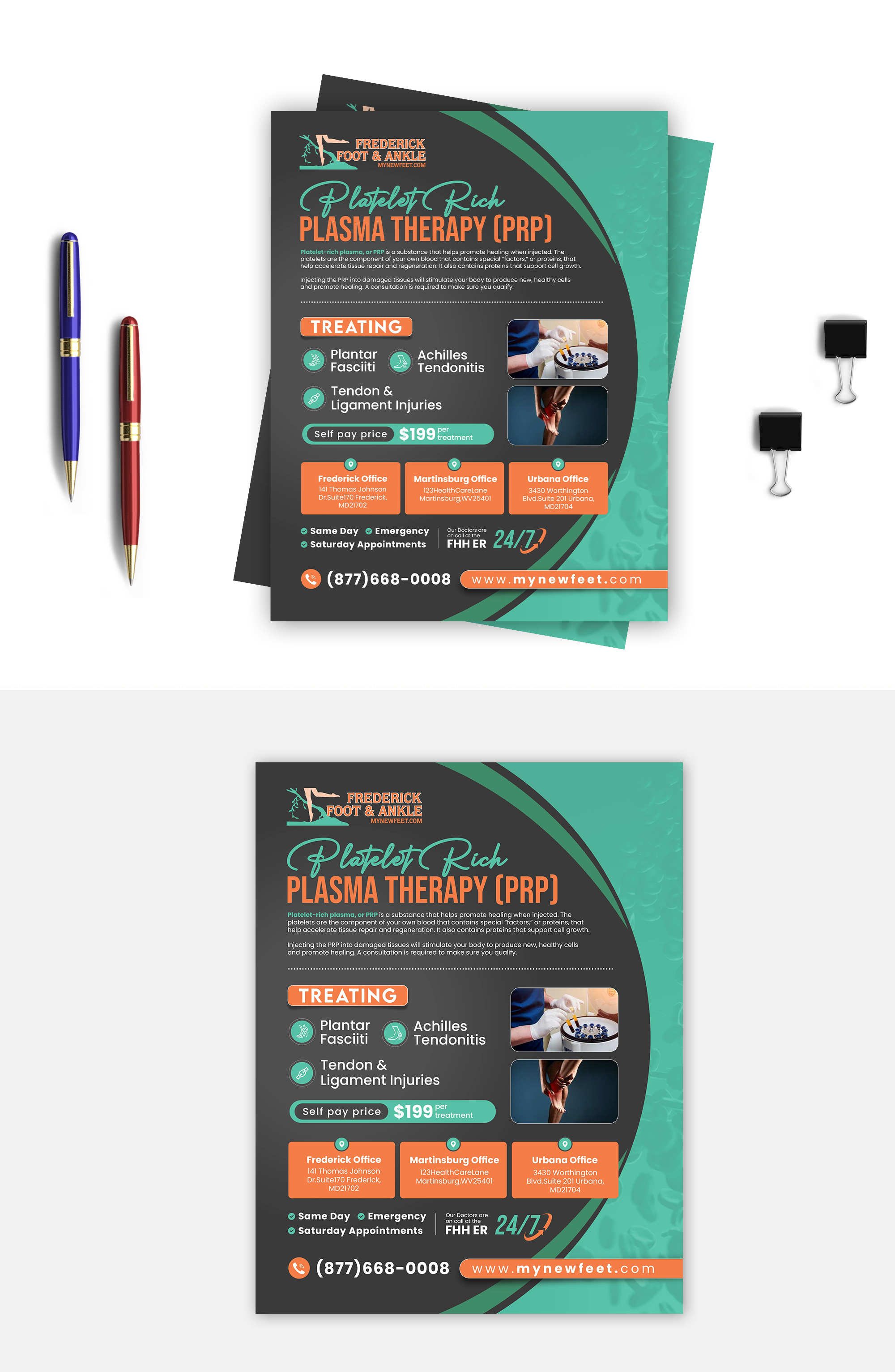 Diseño de Flyer por debdesign para Frederick Foot & Ankle | Diseño #32798652