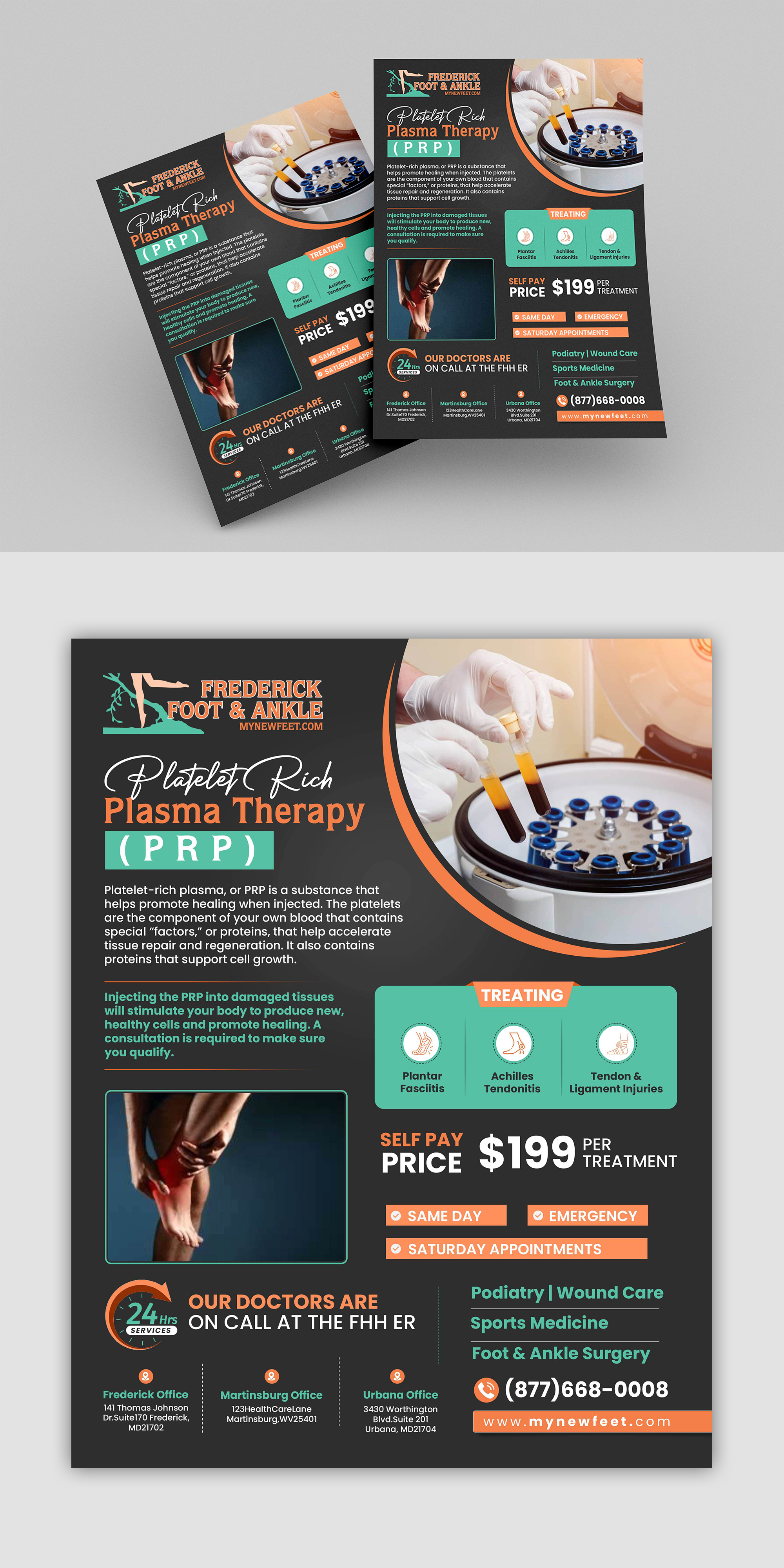 Diseño de Flyer por debdesign para Frederick Foot & Ankle | Diseño #32798811