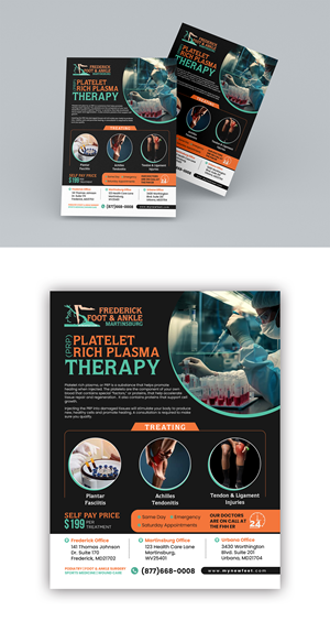 Flyer Design by debdesign for Frederick Foot & Ankle | Design: #32799402