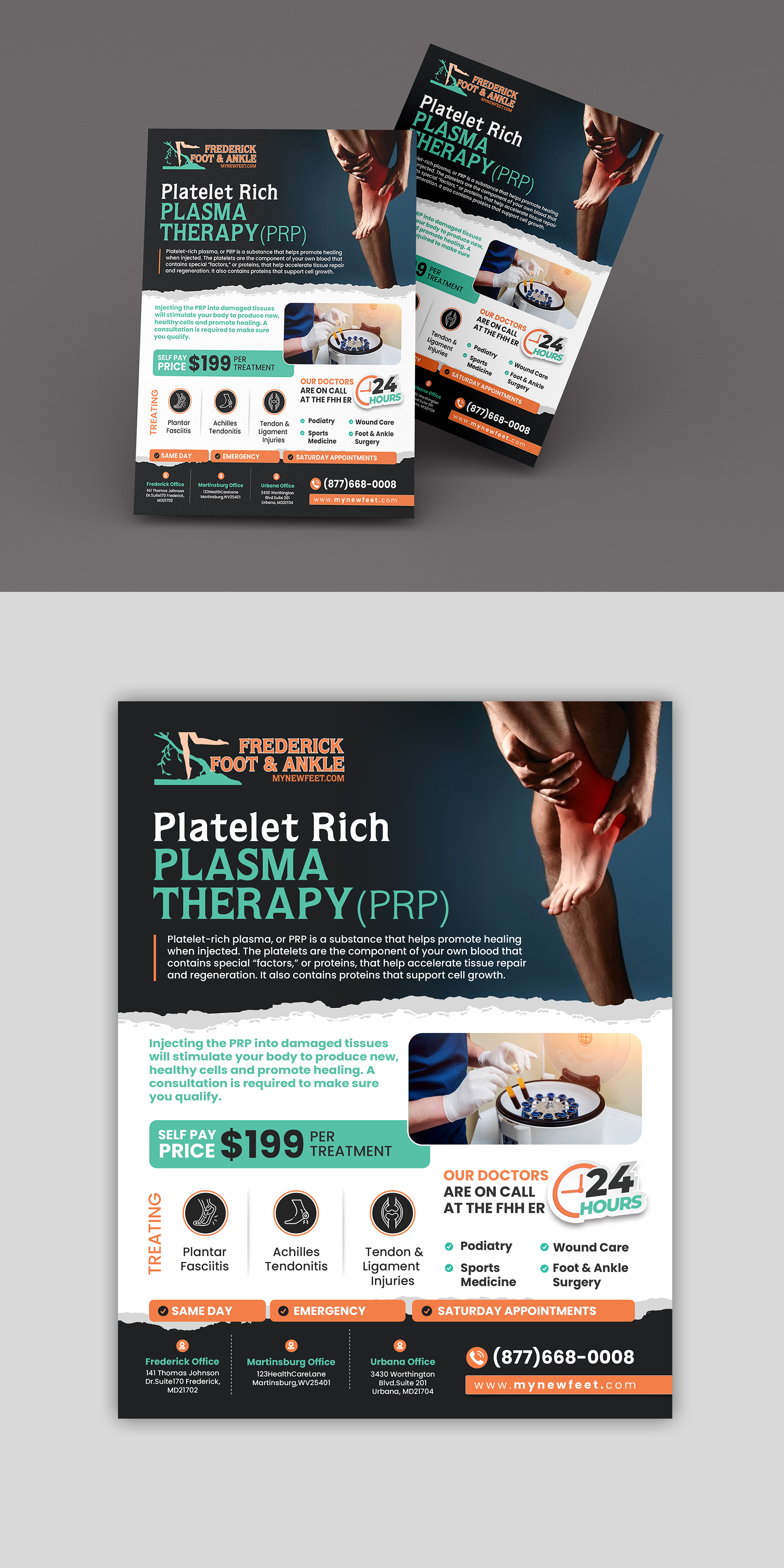 Flyer Design by debdesign for Frederick Foot & Ankle | Design #32800493