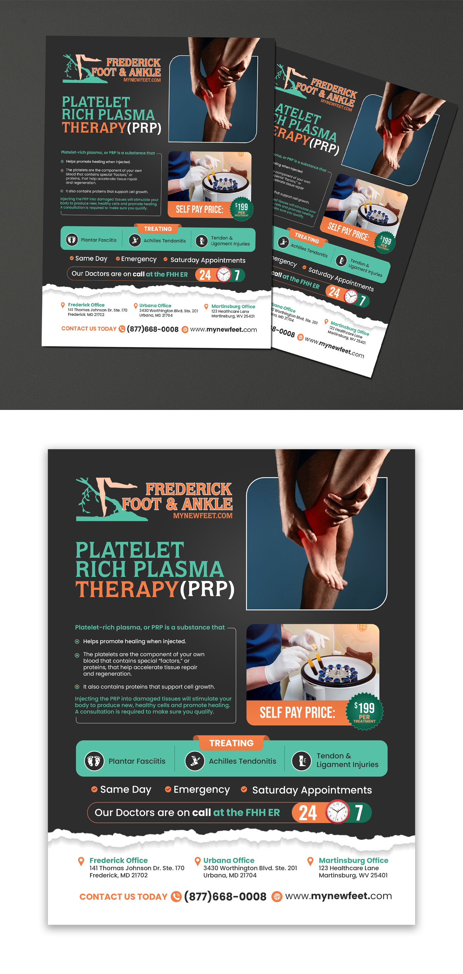 Flyer Design by debdesign for Frederick Foot & Ankle | Design #32800583