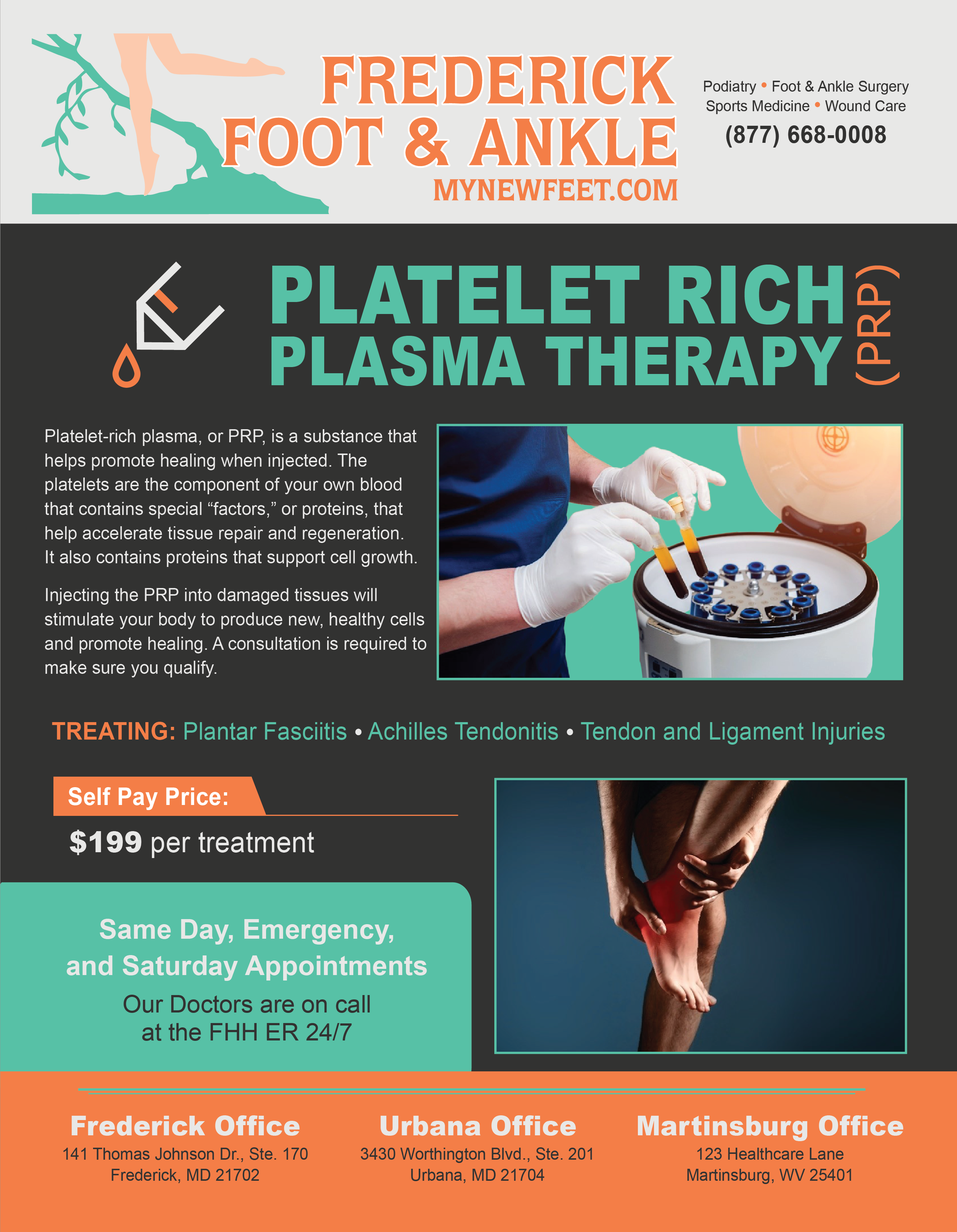 Design de Flyer par KVA Designs pour Frederick Foot & Ankle | Design #32797923