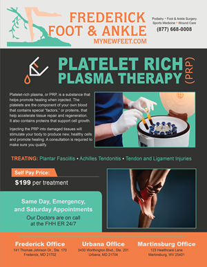 Flyer Design by KVA Designs for Frederick Foot & Ankle | Design #32797923