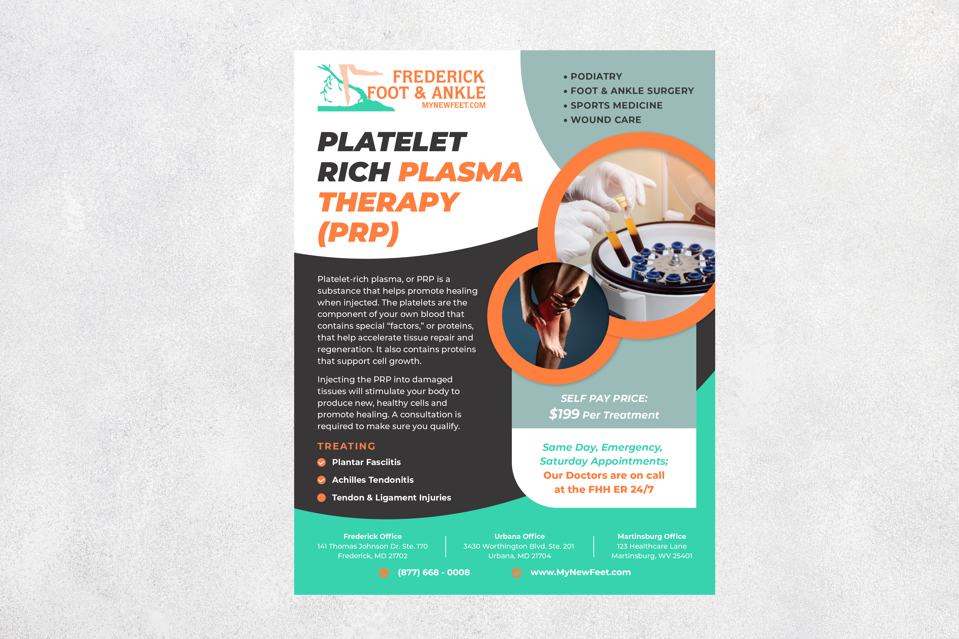 Flyer Design by georgy55ke for Frederick Foot & Ankle | Design #32802488