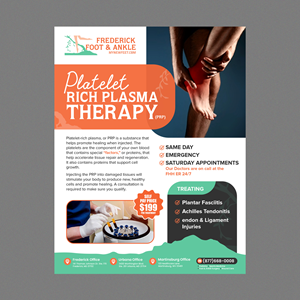 Flyer Design by Stan$oul for Frederick Foot & Ankle | Design: #32799688