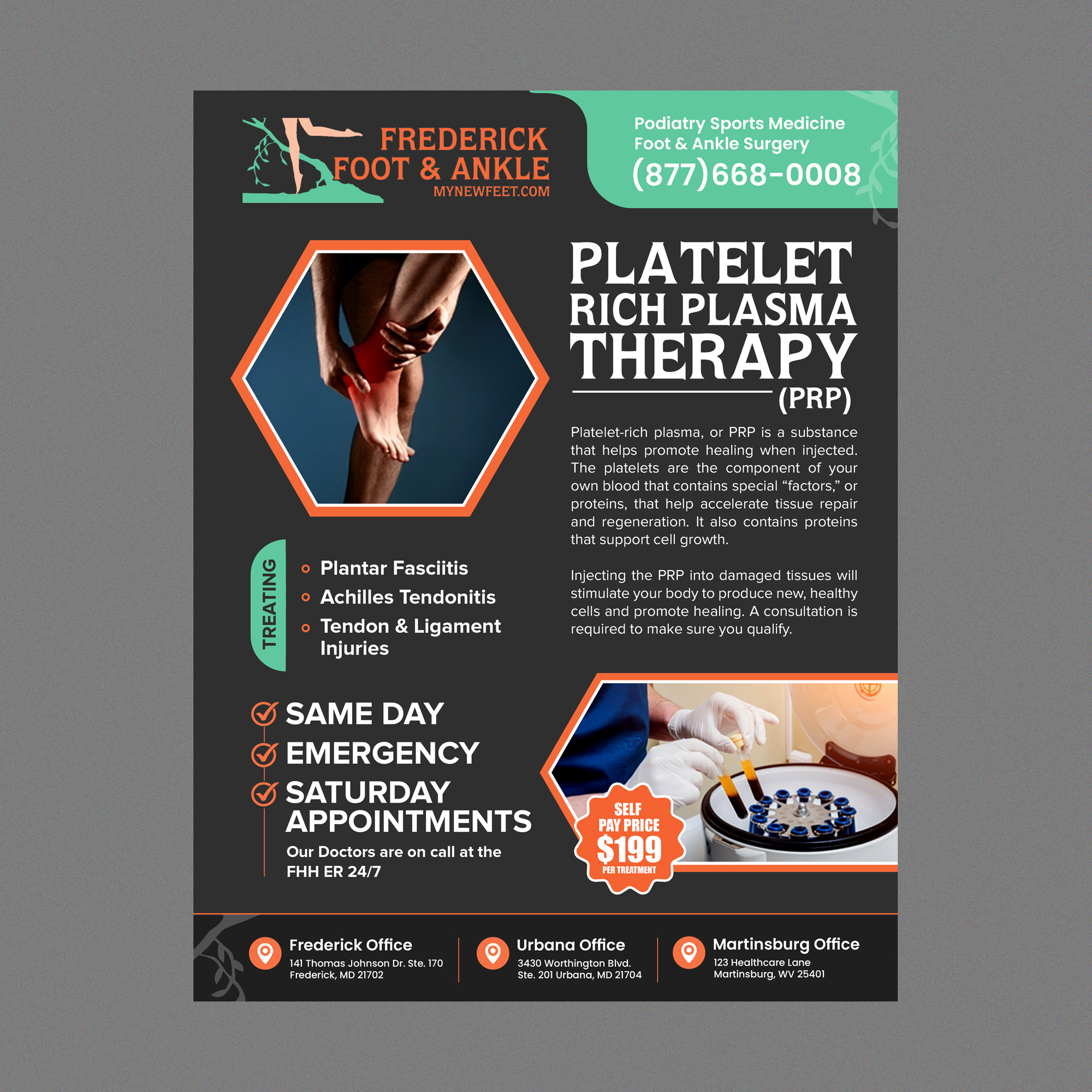 Flyer Design by Stan$oul for Frederick Foot & Ankle | Design #32799911