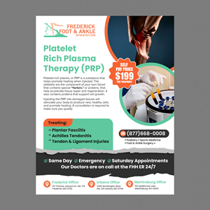 Flyer Design by Stan$oul for Frederick Foot & Ankle | Design: #32800024