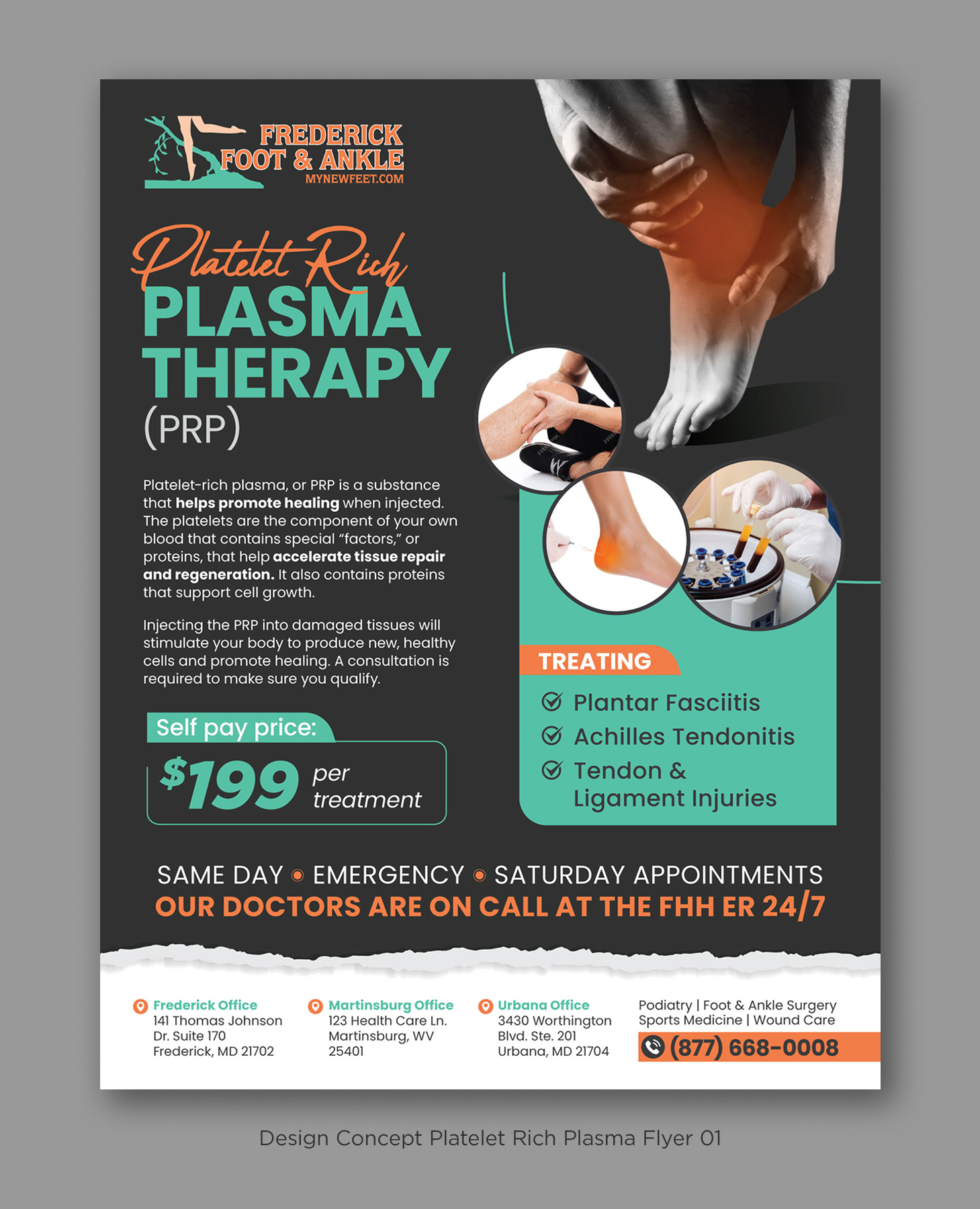 Flyer Design by D Creative for Frederick Foot & Ankle | Design #32800933