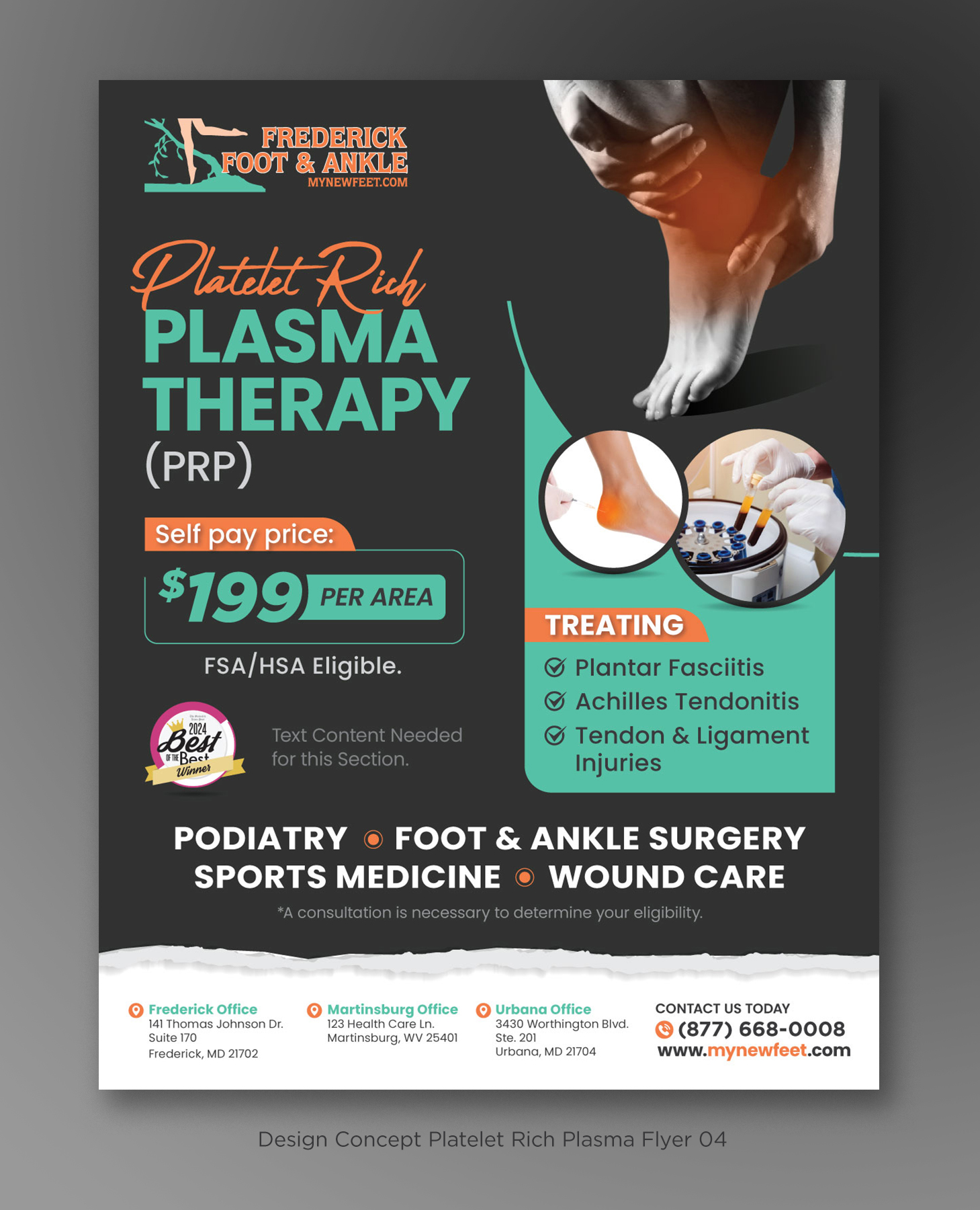 Flyer Design by D Creative for Frederick Foot & Ankle | Design #35015231