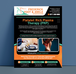 Flyer Design by Dzhafir for Frederick Foot & Ankle | Design: #32800771