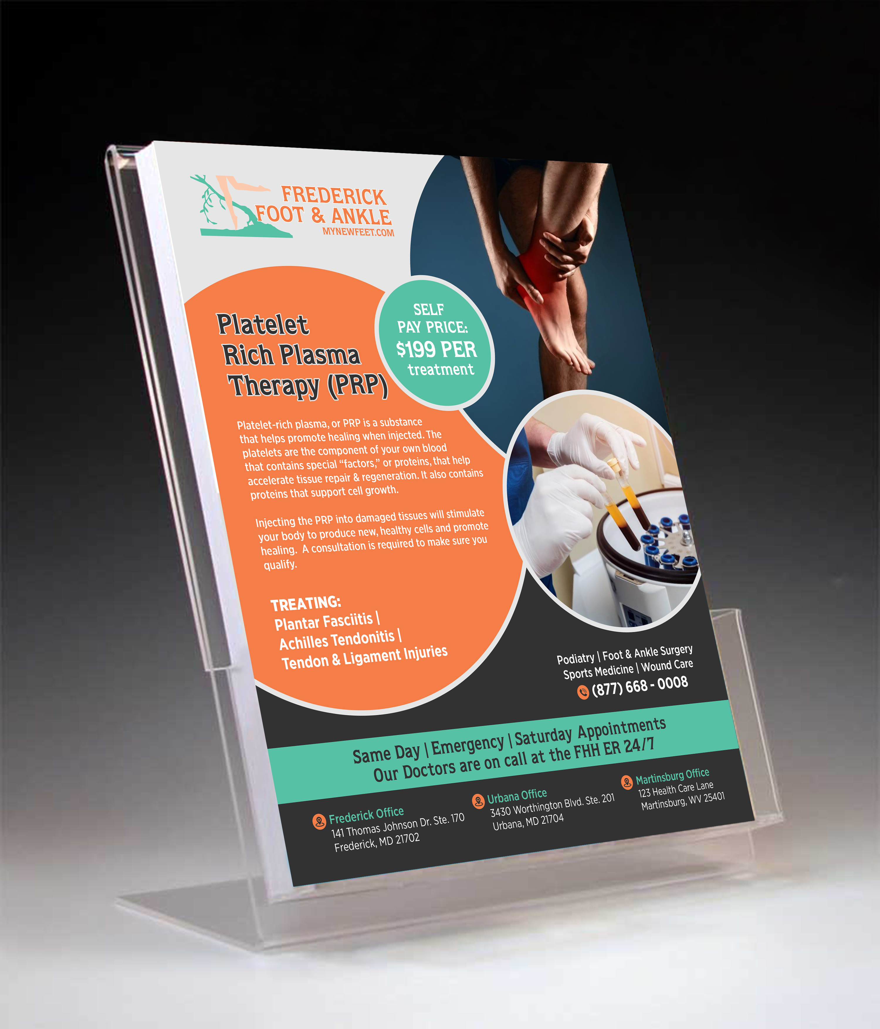 Flyer Design by GraphicsGuru for Frederick Foot & Ankle | Design #32801390