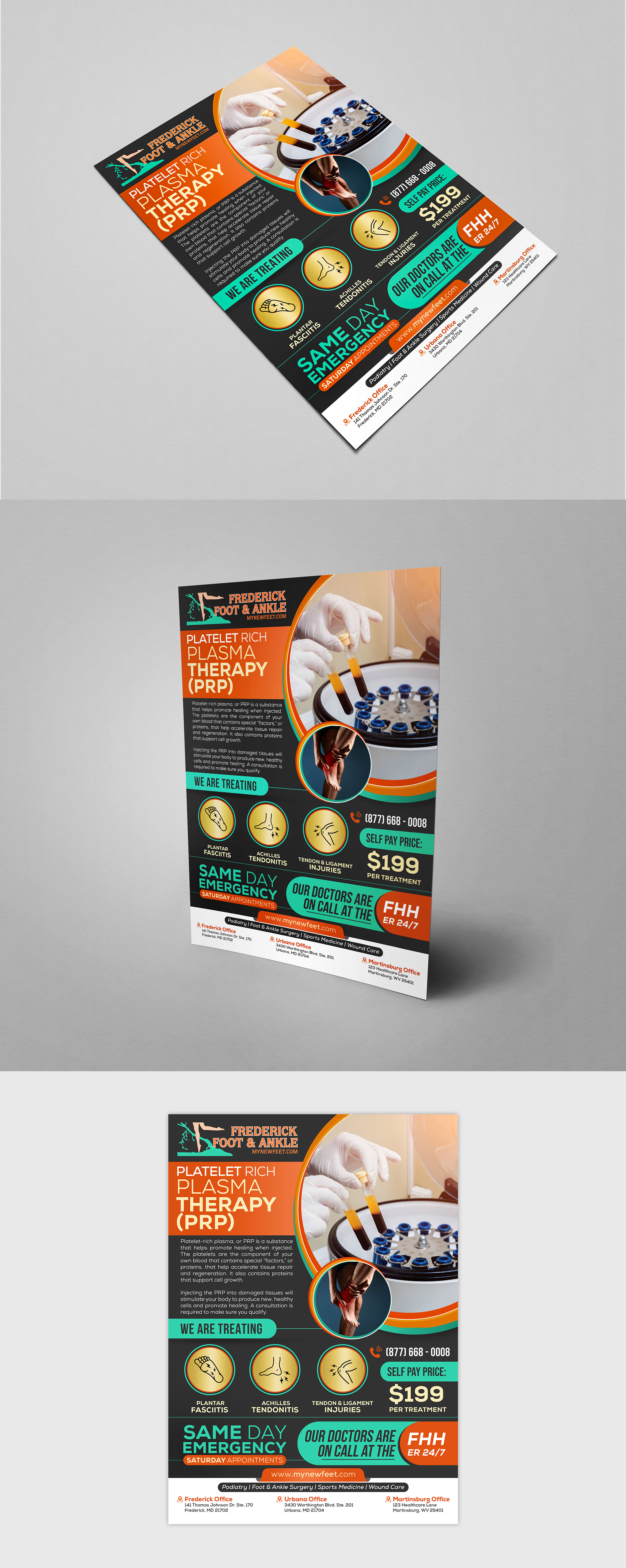 Flyer Design by HeshanKavinda for Frederick Foot & Ankle | Design #32799358