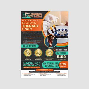 Flyer Design by HeshanKavinda for Frederick Foot & Ankle | Design: #32802424