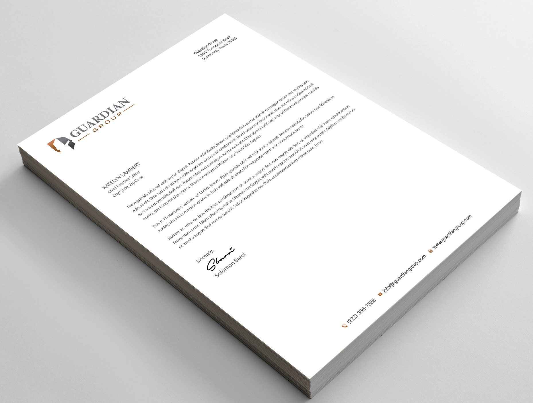Stationery Design by DesignShout for this project | Design #32813206