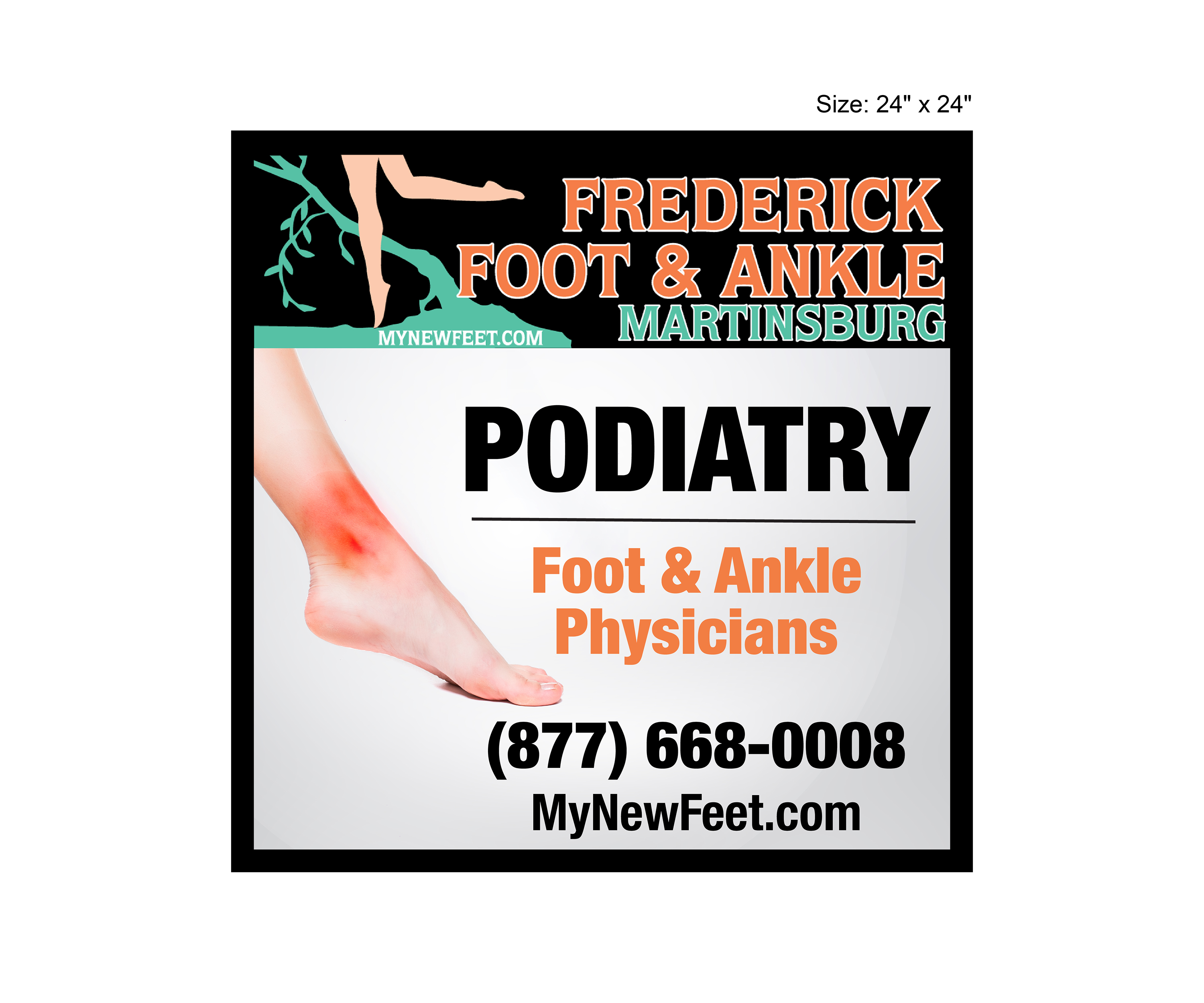 Graphic Design by Rush Advertising for Frederick Foot & Ankle | Design #32804717