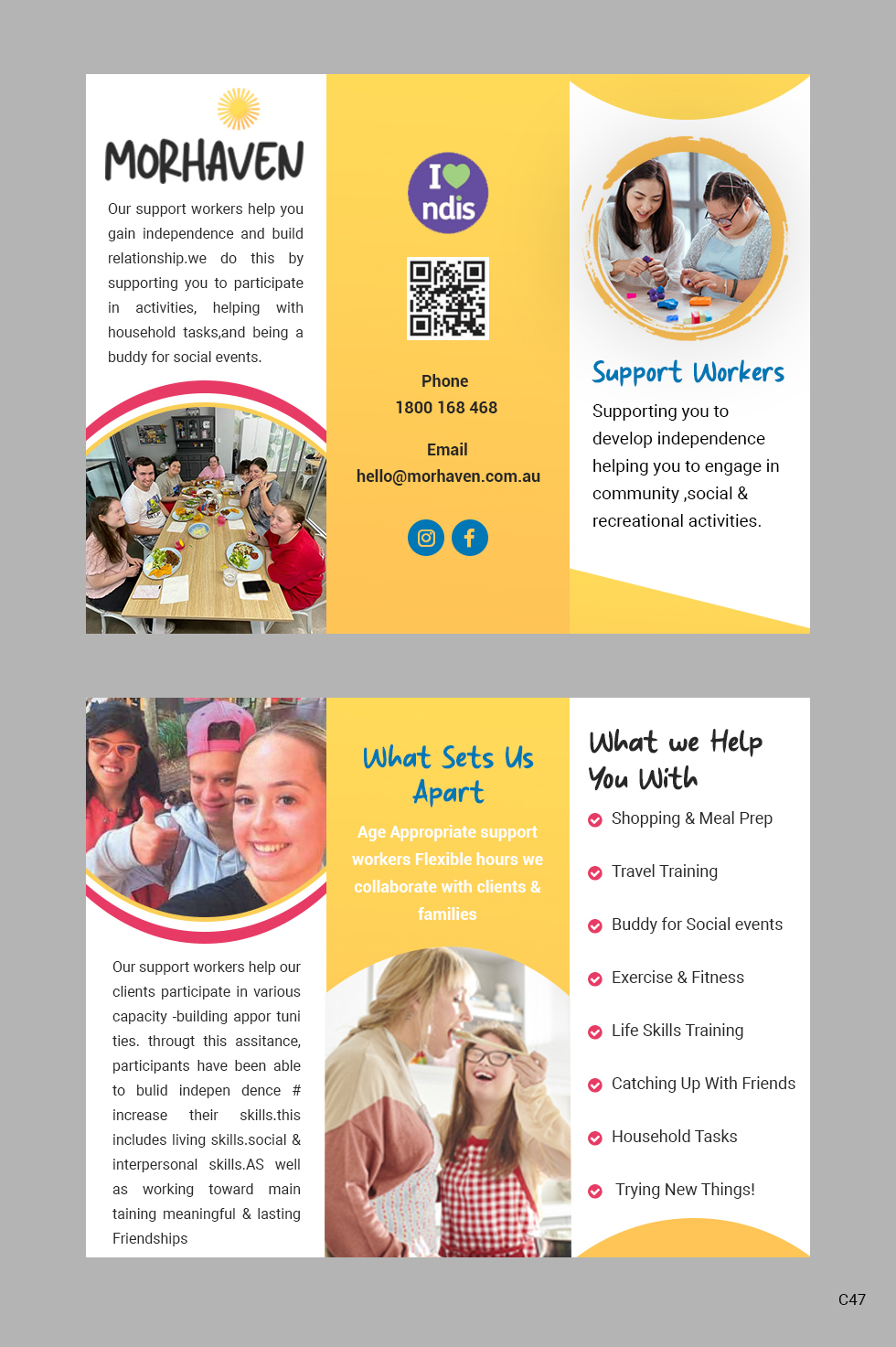 Design de Flyer par pb pour Morhaven Disability Services | Design #32885535