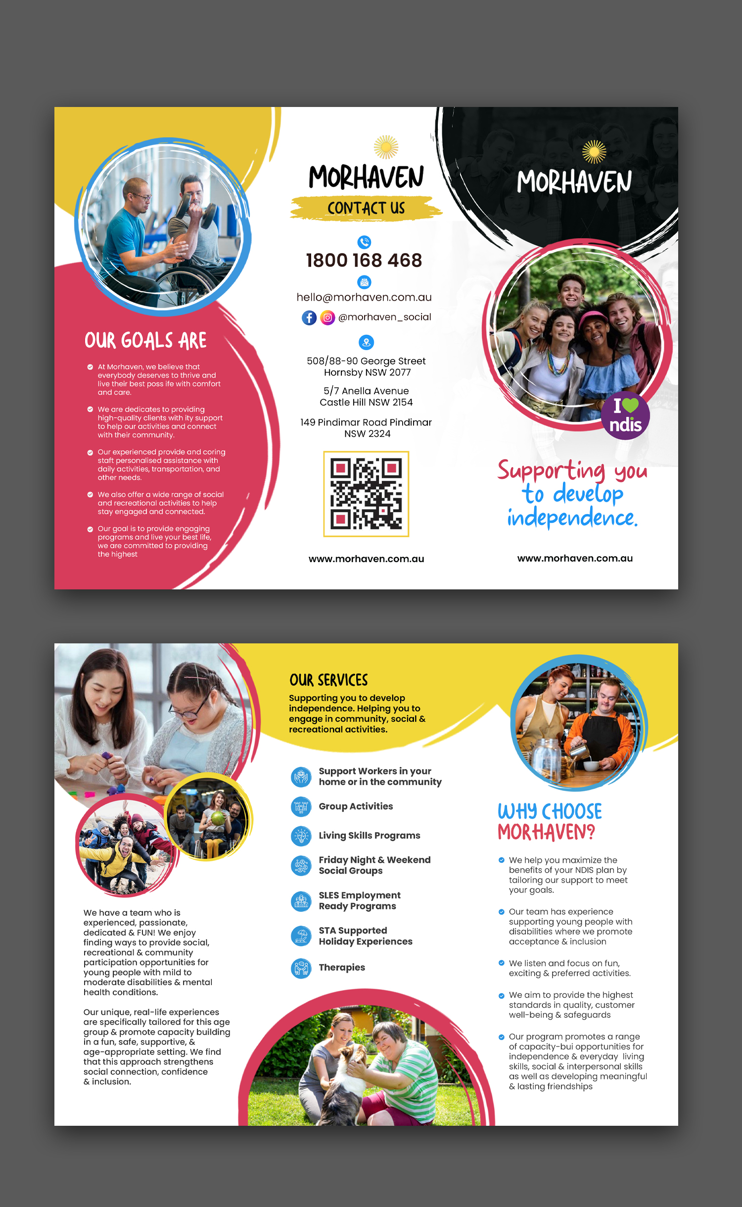 Diseño de Flyer por debdesign para Morhaven Disability Services | Diseño #33240478