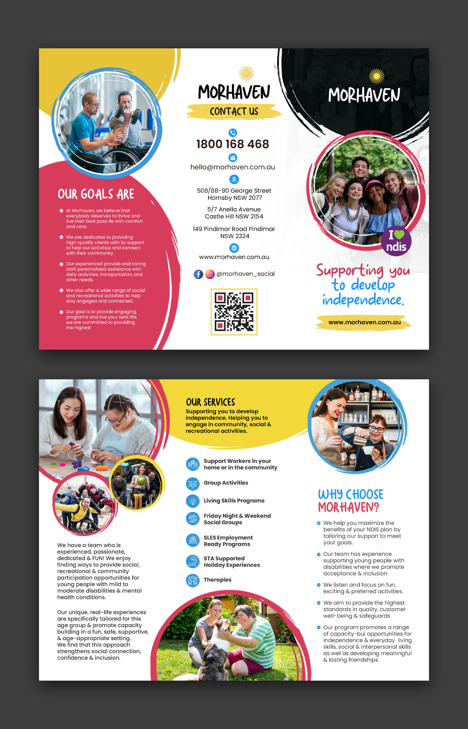Flyer Design by debdesign for Morhaven Disability Services | Design #33248639
