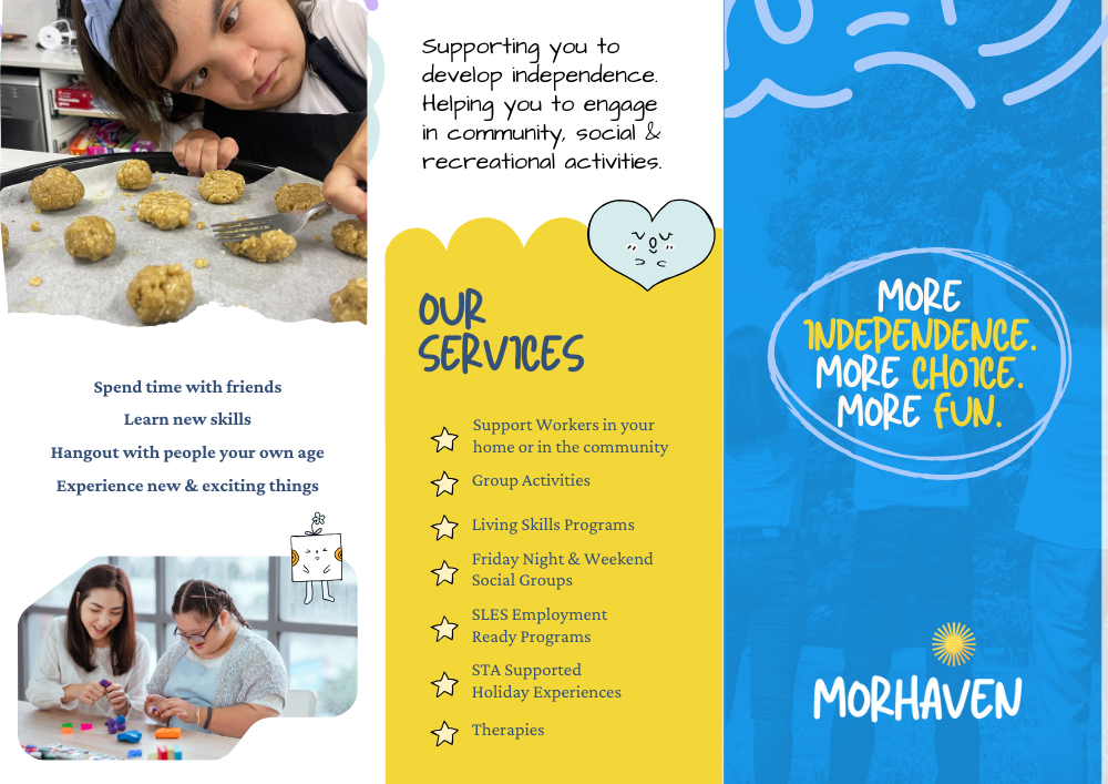 Design de Flyer par kimcuteching pour Morhaven Disability Services | Design #32892325