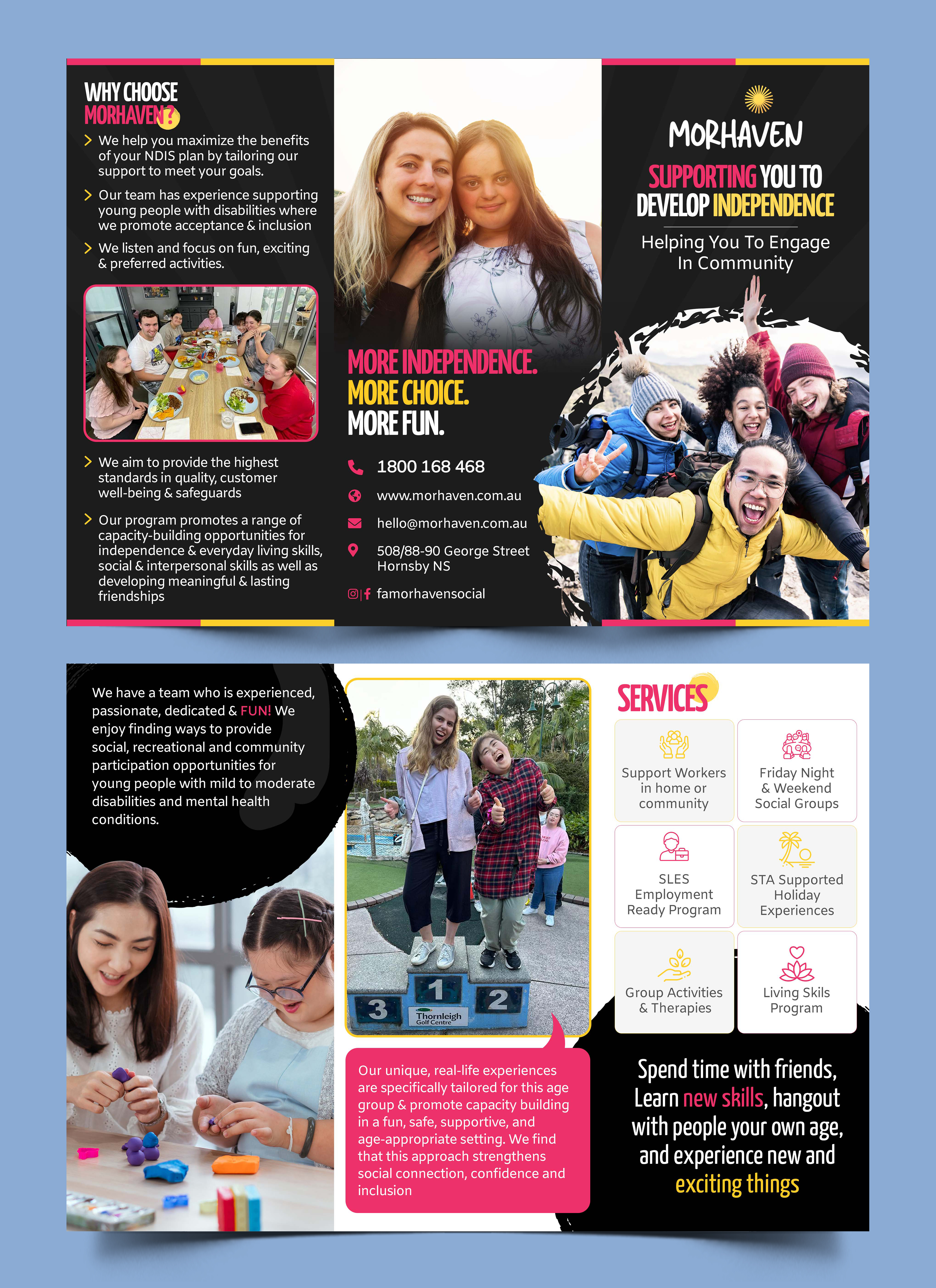 Flyer Design by Graphic Guy for Morhaven Disability Services | Design #32859588