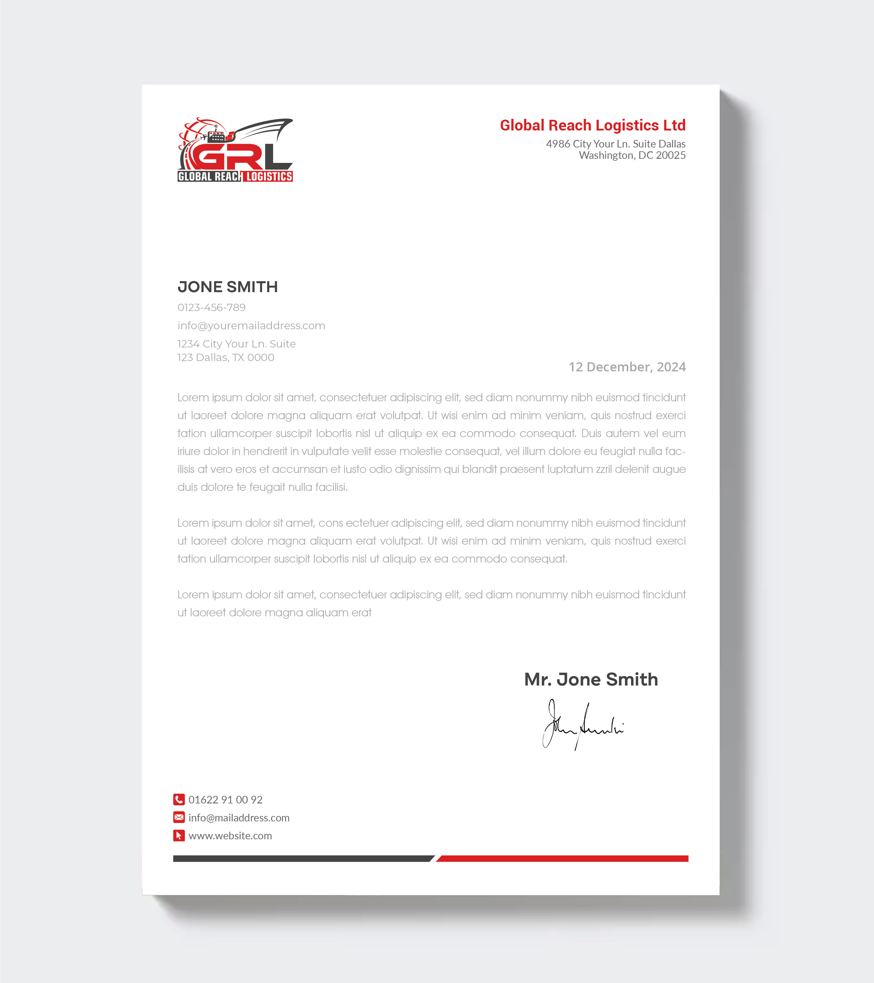 Letterhead Design by artbitin for this project | Design #32828908