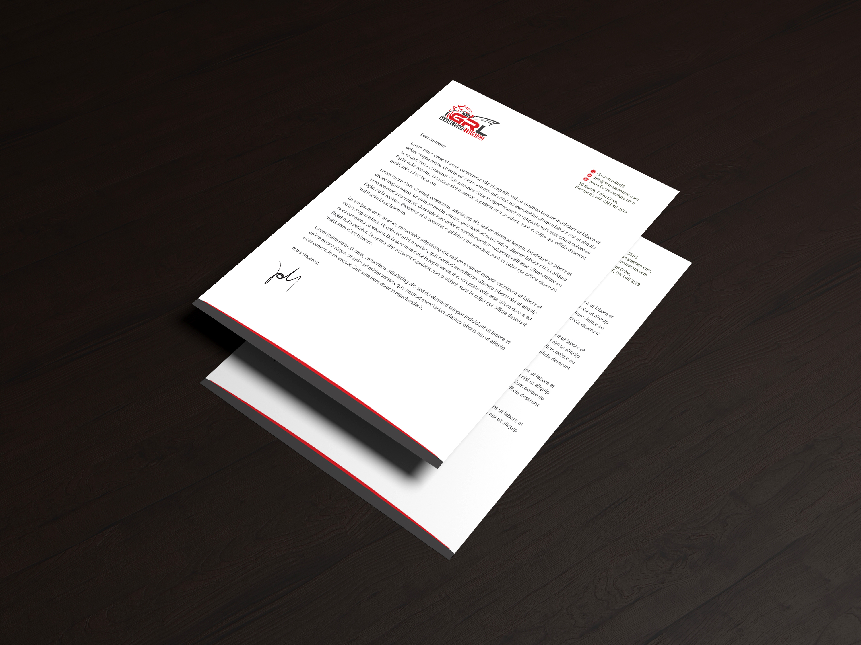 Letterhead Design by R.design for this project | Design #32829222